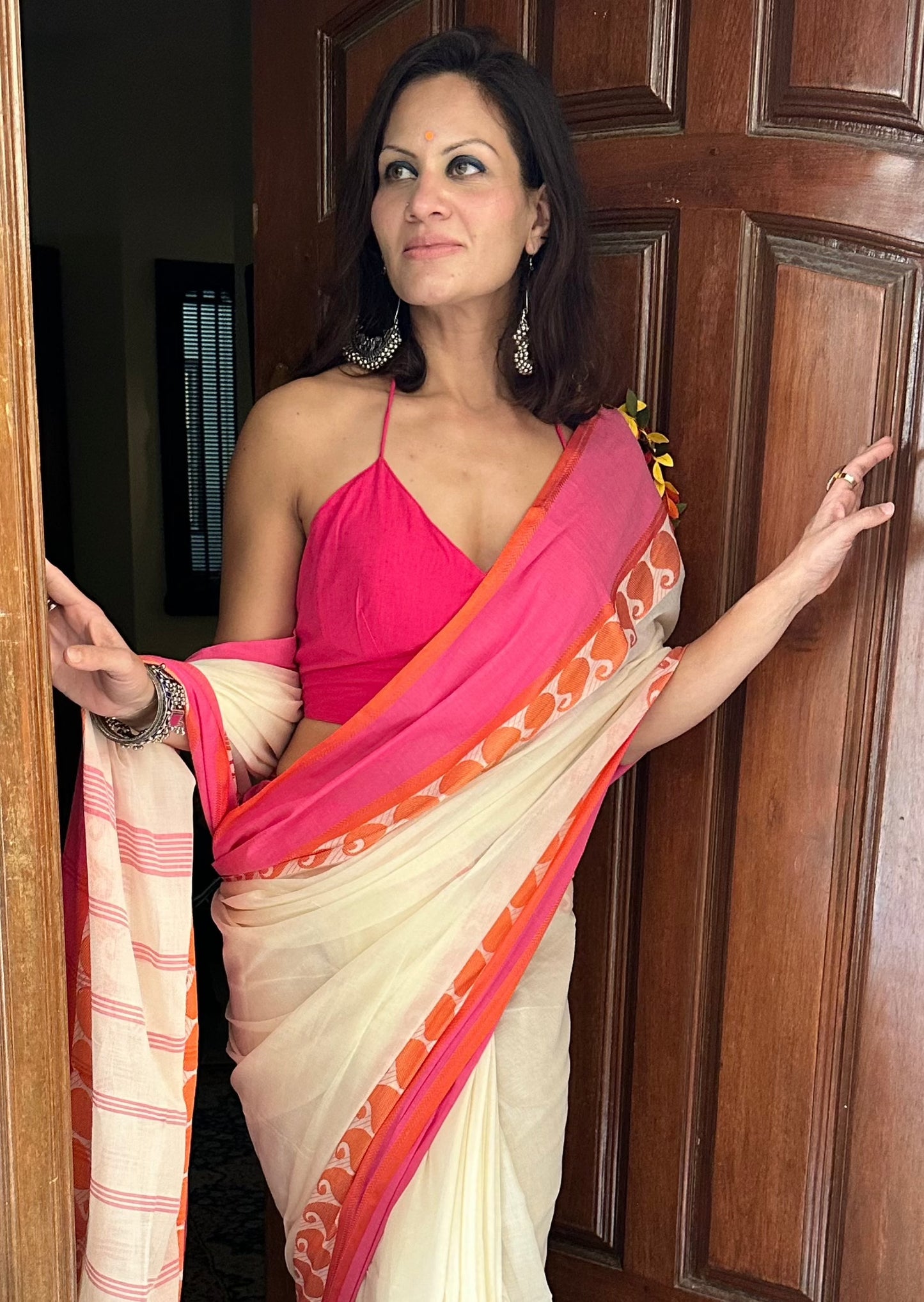 Handloom Soft Bengal Cotton Sari - Raahini