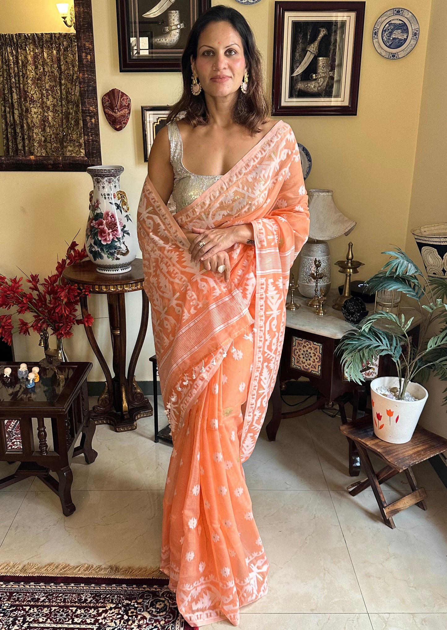 Soft Pure Khaadi and Resham Jamdani - Raahini