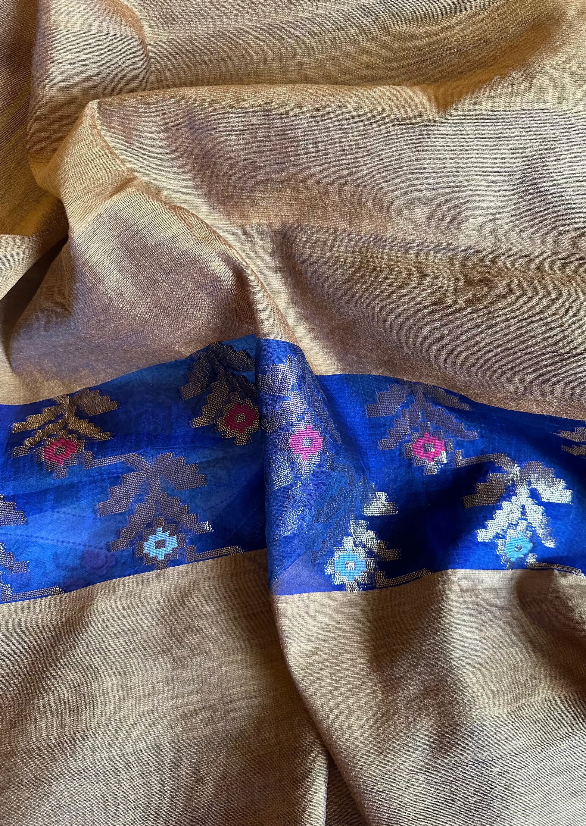 Pure Muslin Silk Handloom Jamdani Sari - Raahini