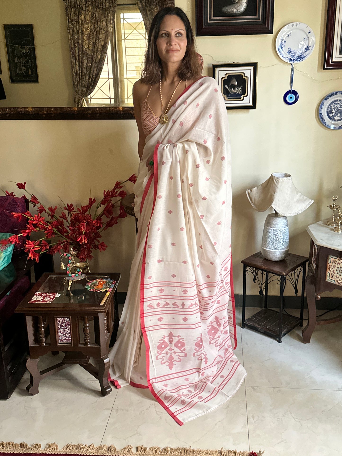 Pure Khaadi Soft Jamdani with Intricate Needle Work - Raahini