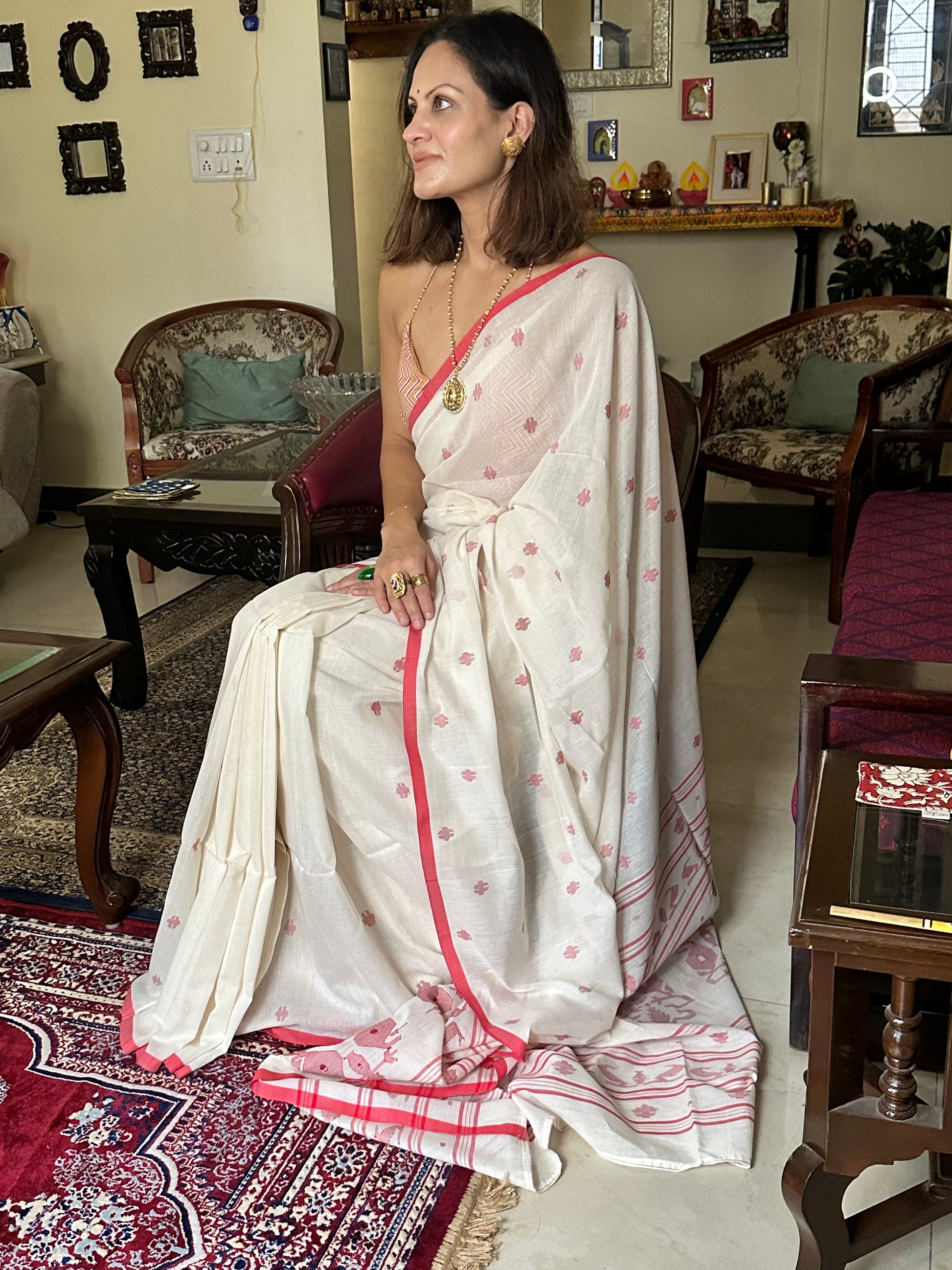 Pure Khaadi Soft Jamdani with Intricate Needle Work - Raahini