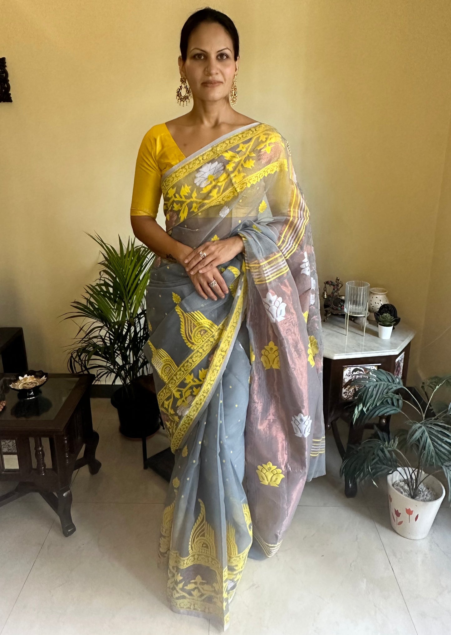 Jacquard Weaving Cotton Silk Jamdani - Raahini