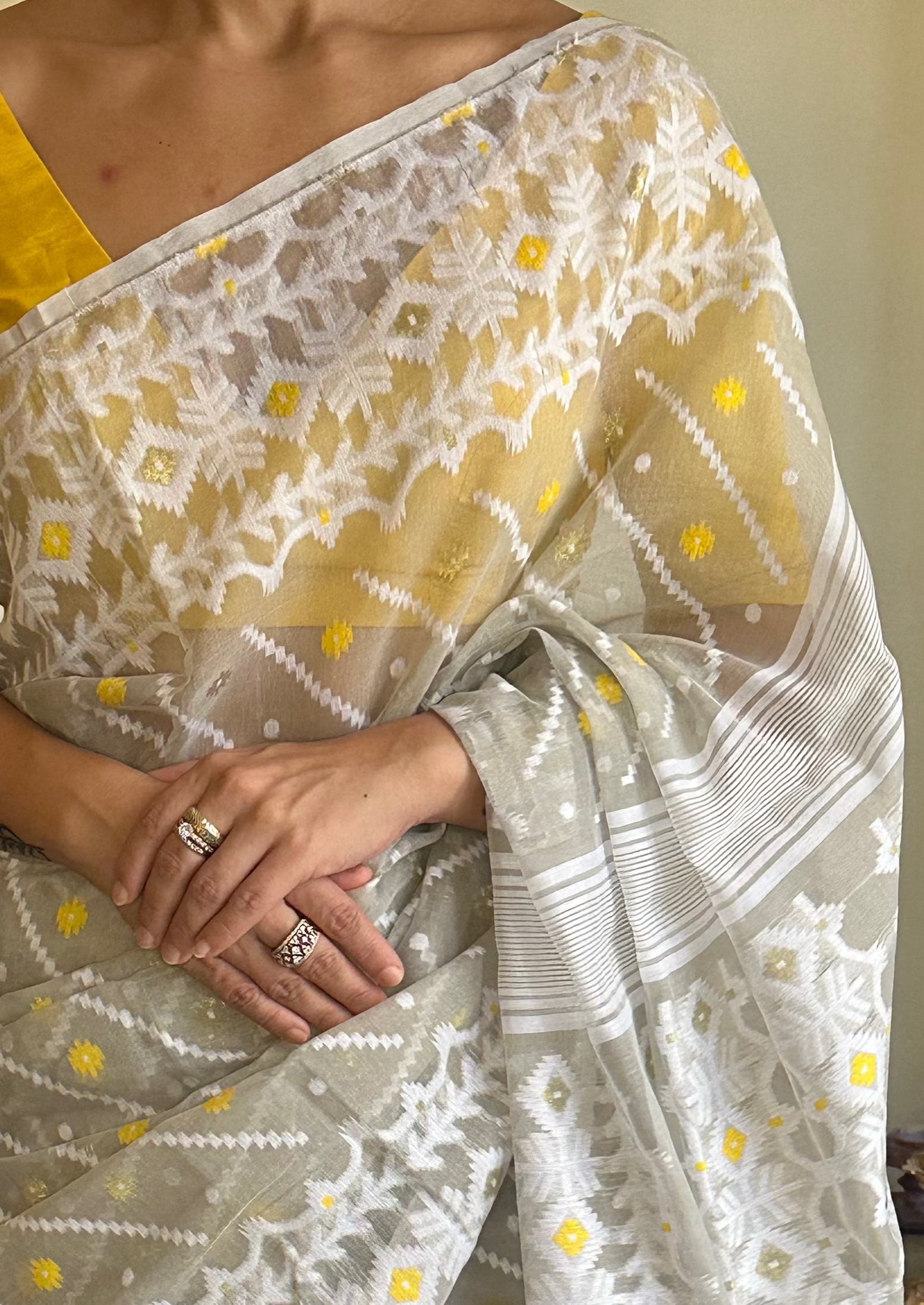 Jacquard Weaving Cotton Silk Jamdani - Raahini