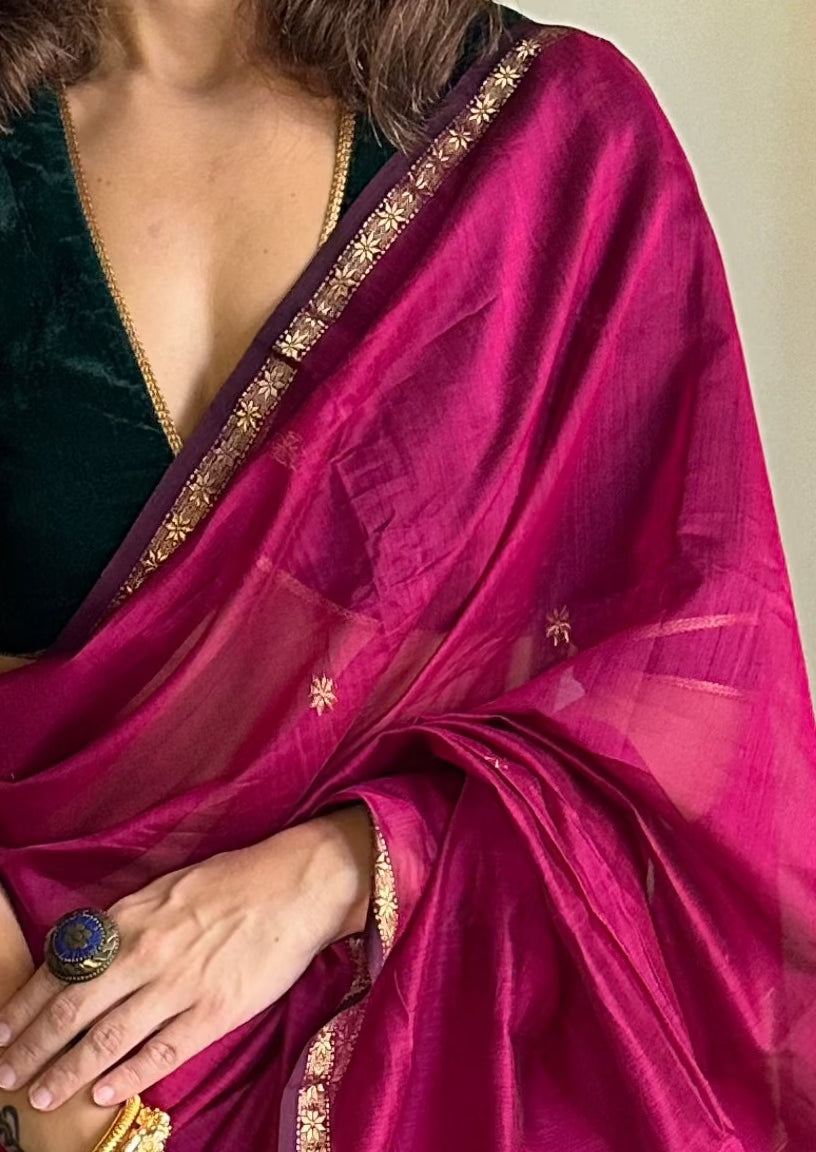 Handloom Pure Maheshwari Sari - Raahini