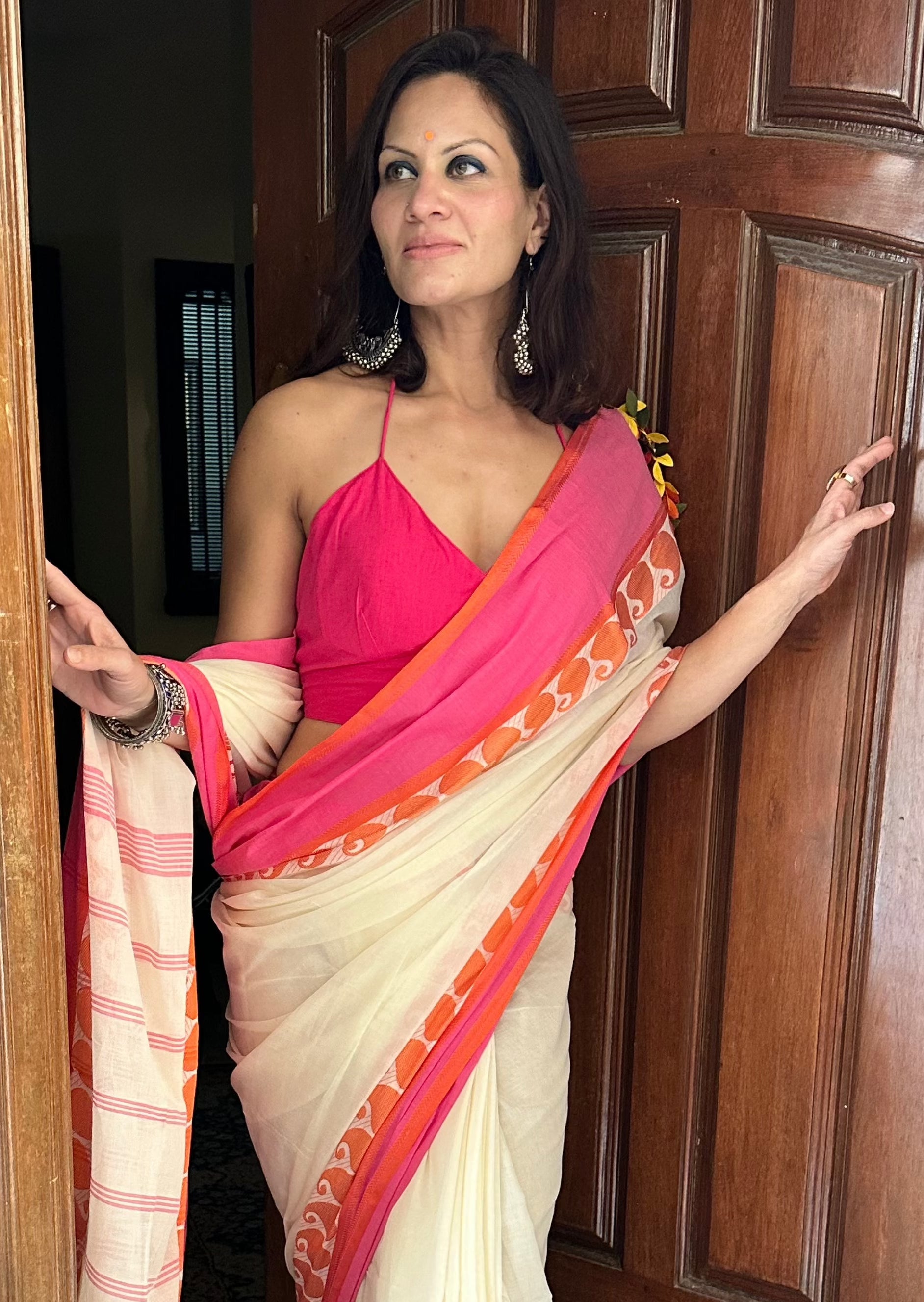 Handloom Soft Bengal Cotton Sari - Raahini