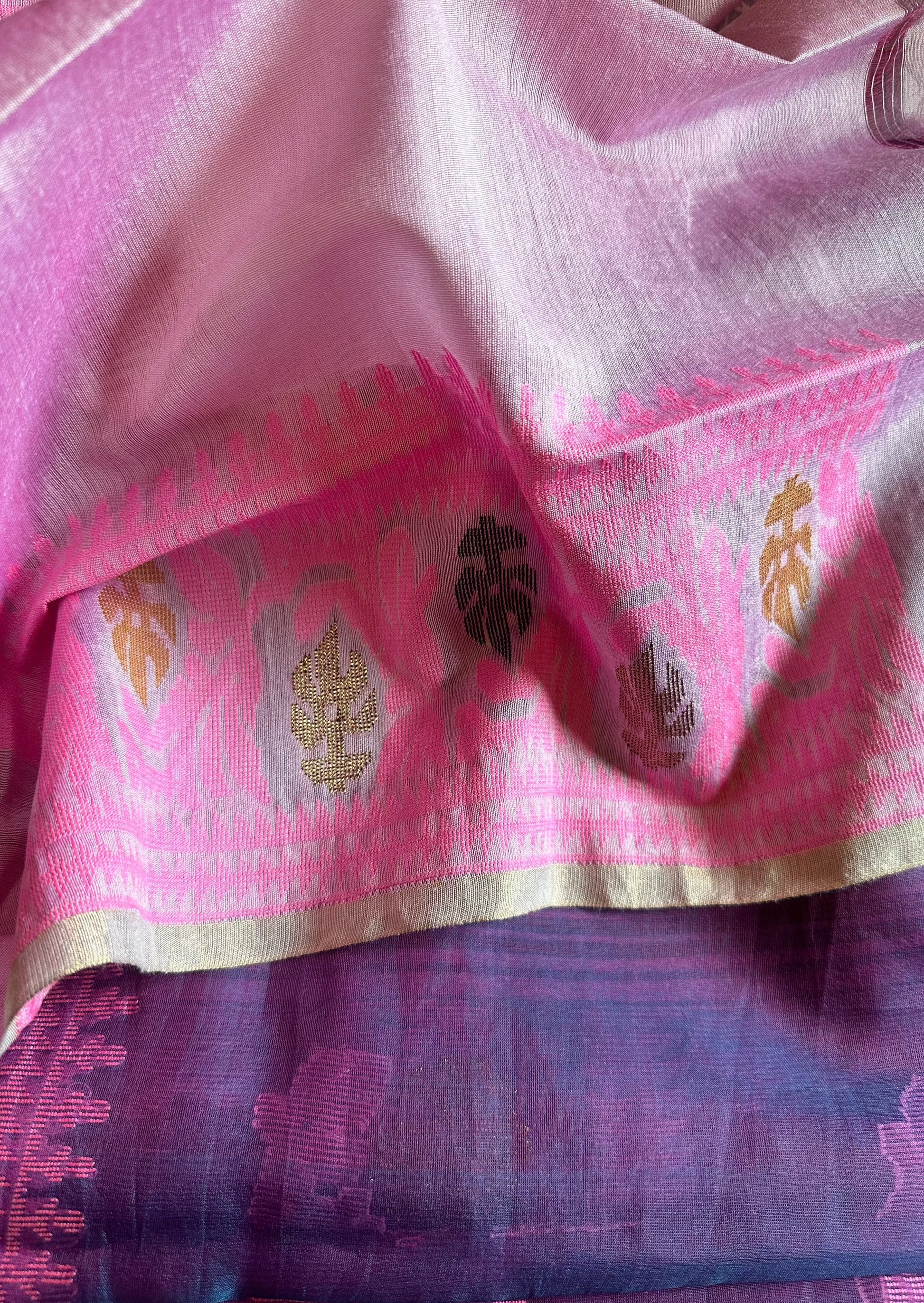 Pure Muslin Silk Handloom Jamdani Sari - Raahini