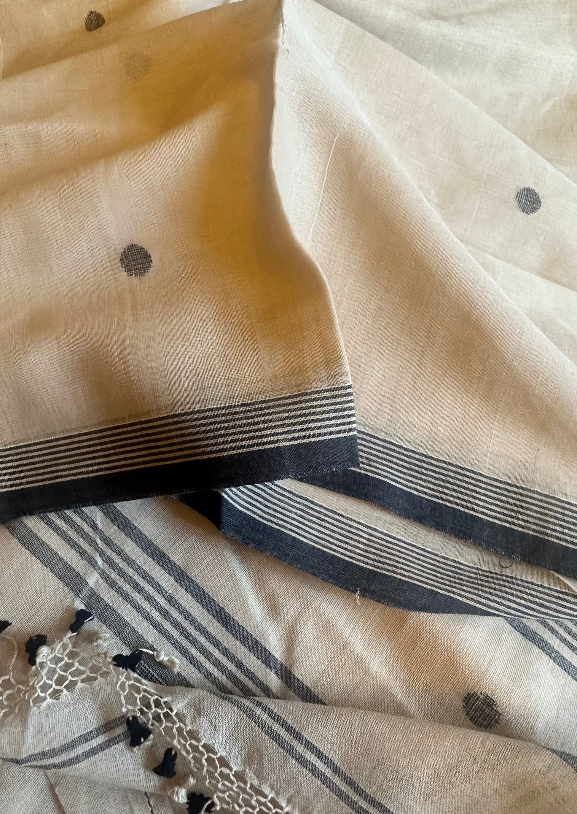 Hand Spun Pure Fine Cotton Jamdani - Raahini