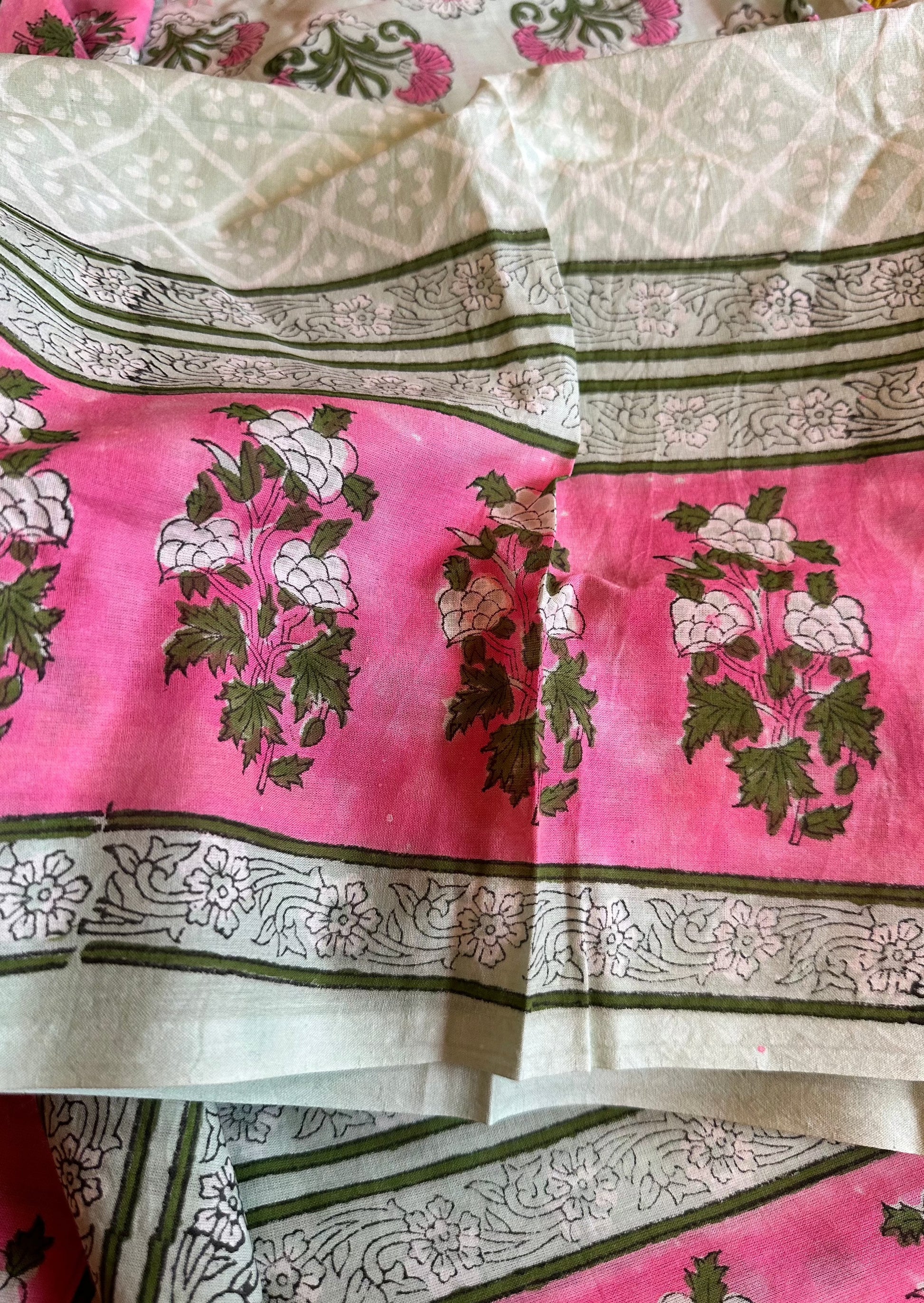 Mul Mul Cotton Sanganeri Print Handblock - Raahini