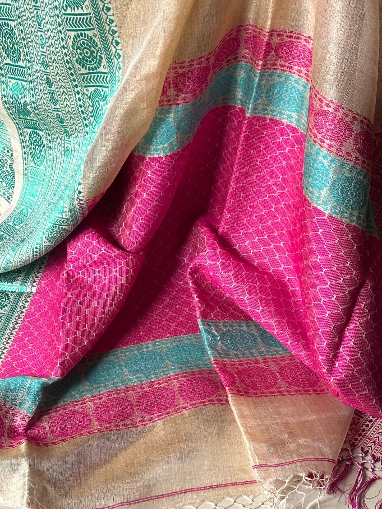 Tassur Silk with Intricate Hand Embroidery - Raahini