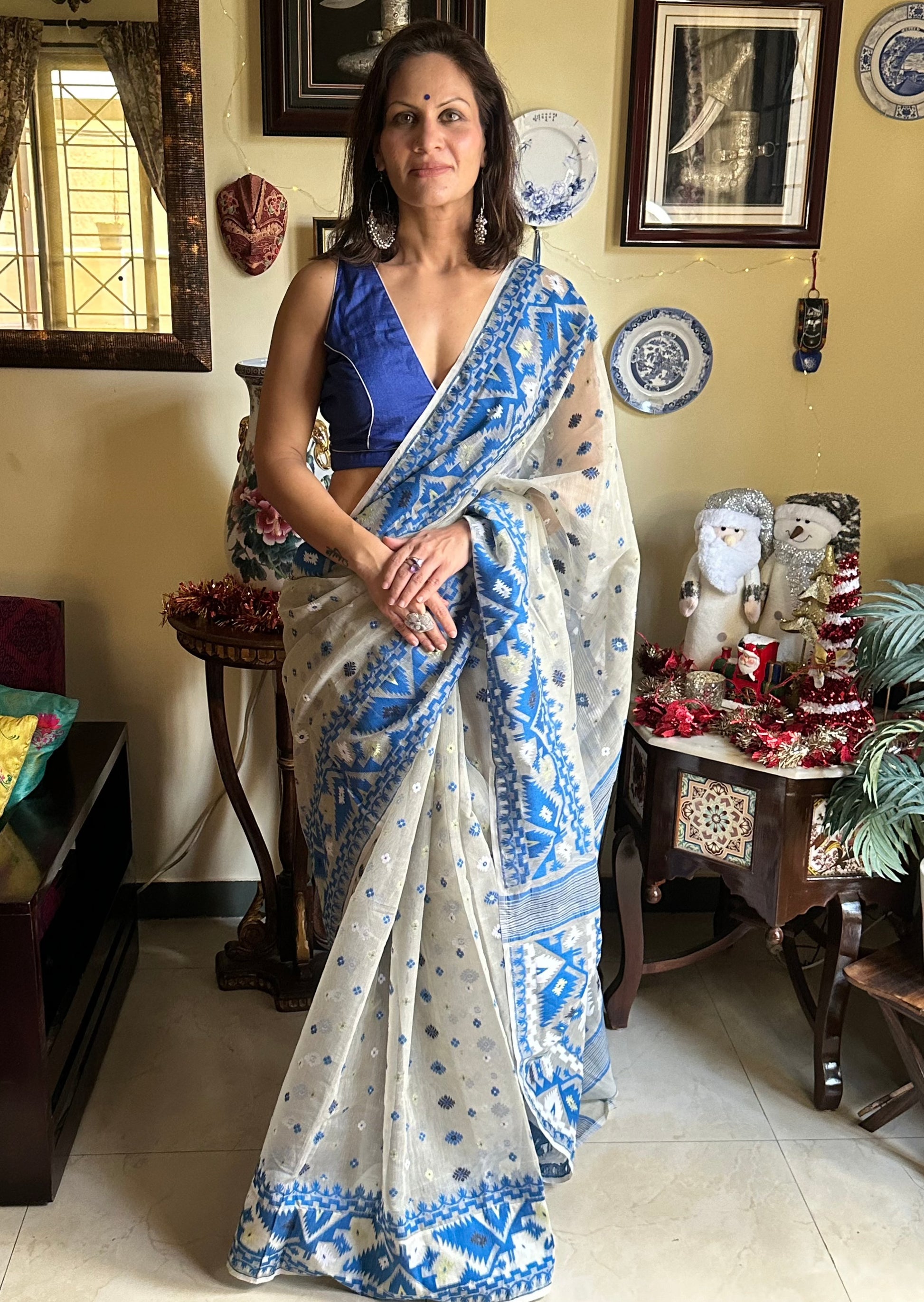 Jacquard Weaving Cotton Silk Jamdani - Raahini