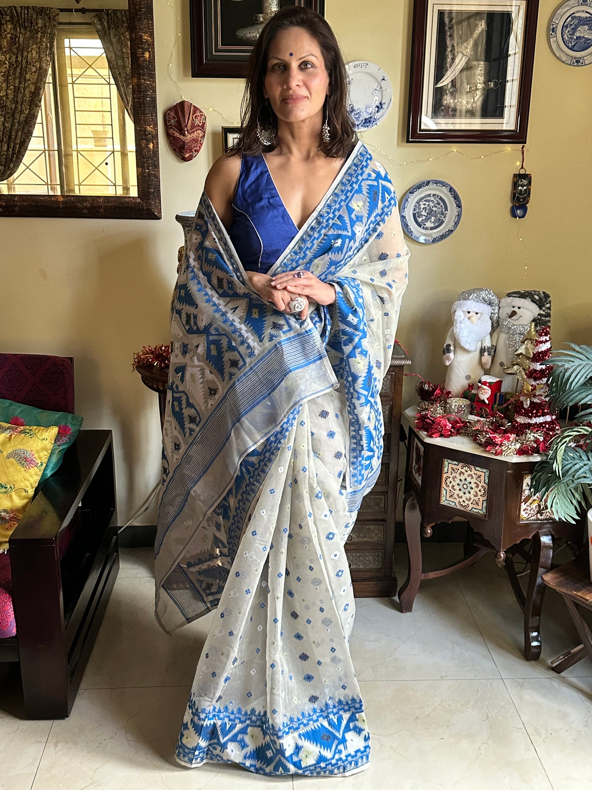 Jacquard Weaving Cotton Silk Jamdani - Raahini