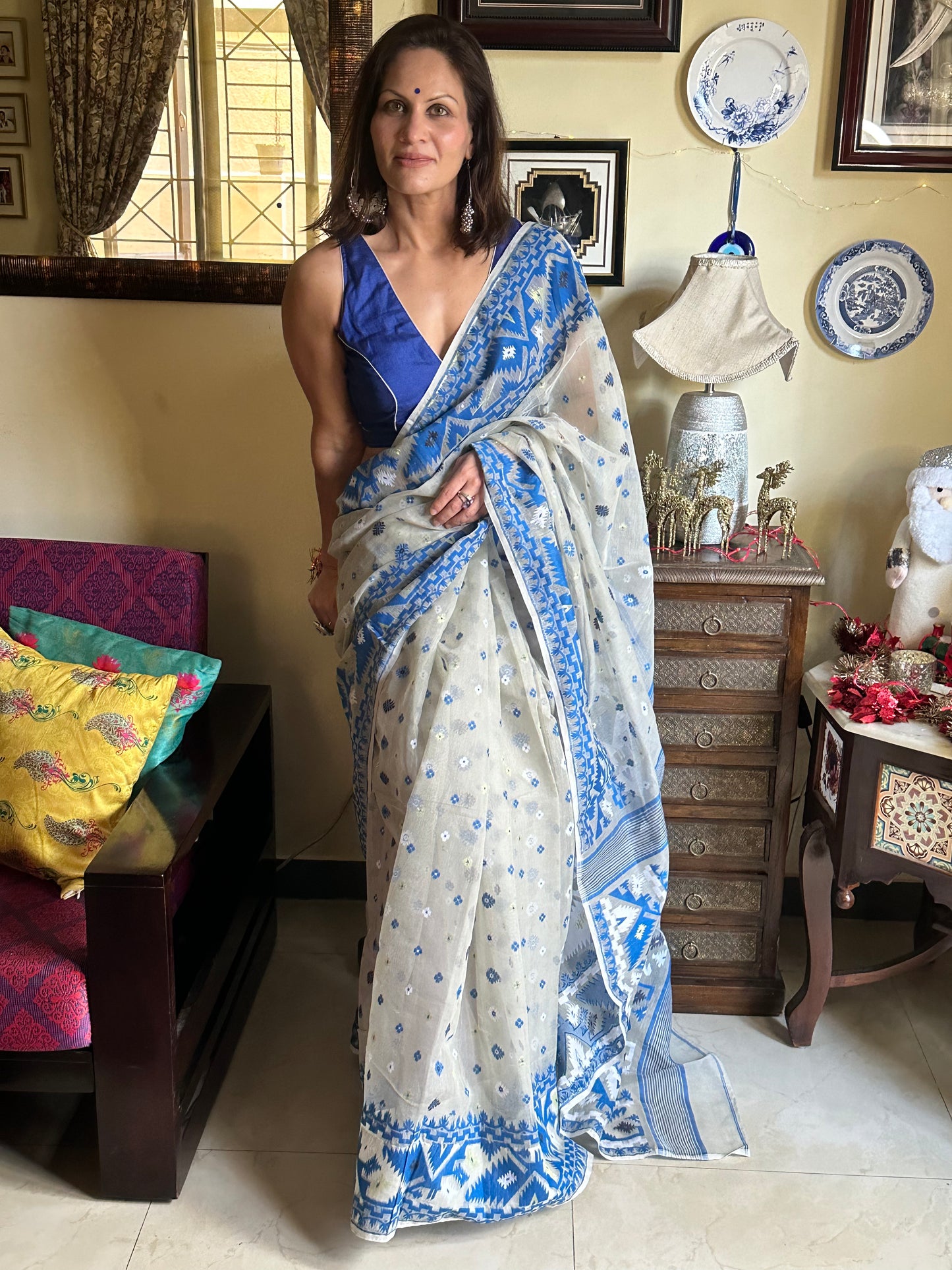 Jacquard Weaving Cotton Silk Jamdani - Raahini