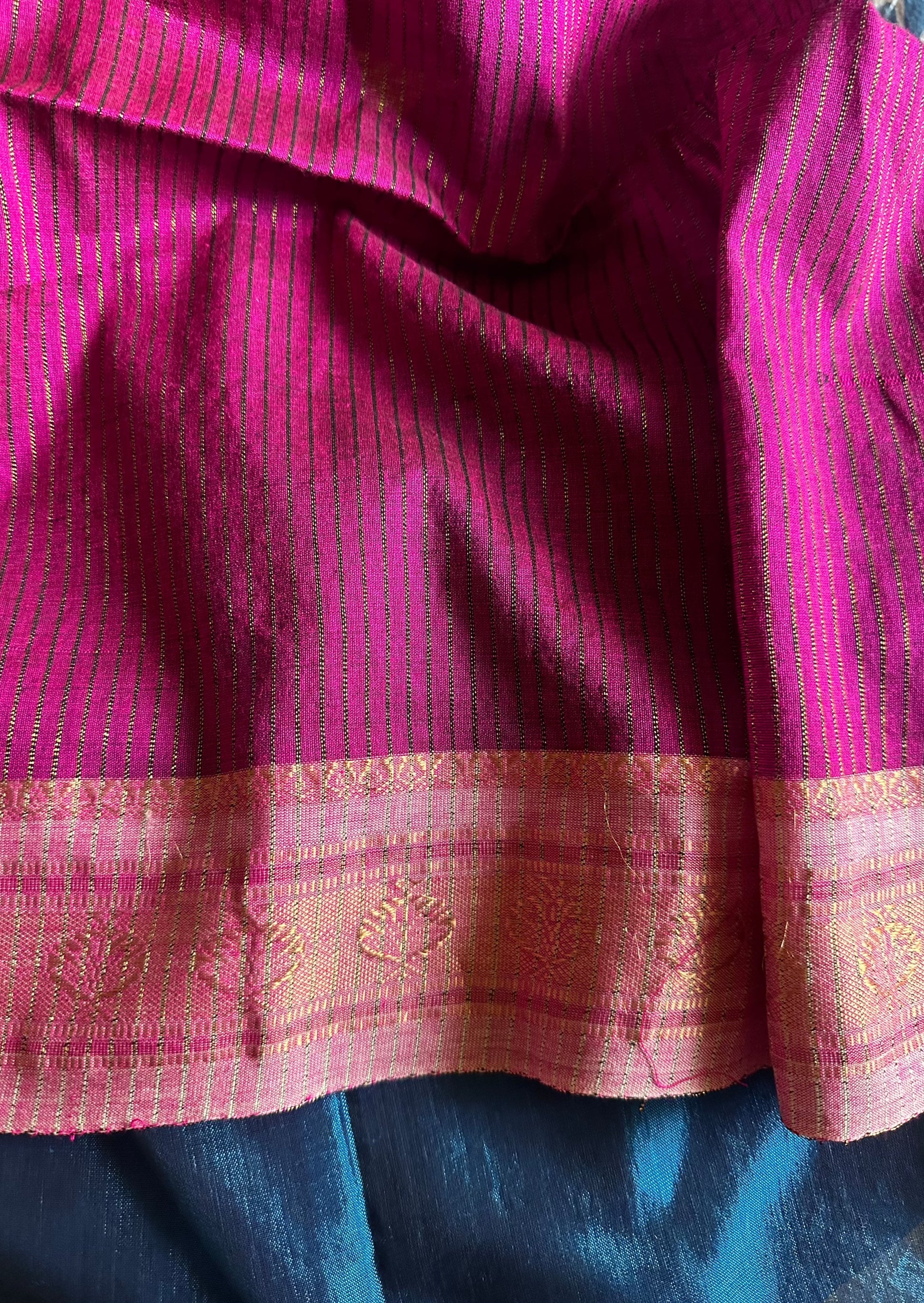 Pure Katan Silk and Cotton Banarasi sari with Zari Work - Raahini