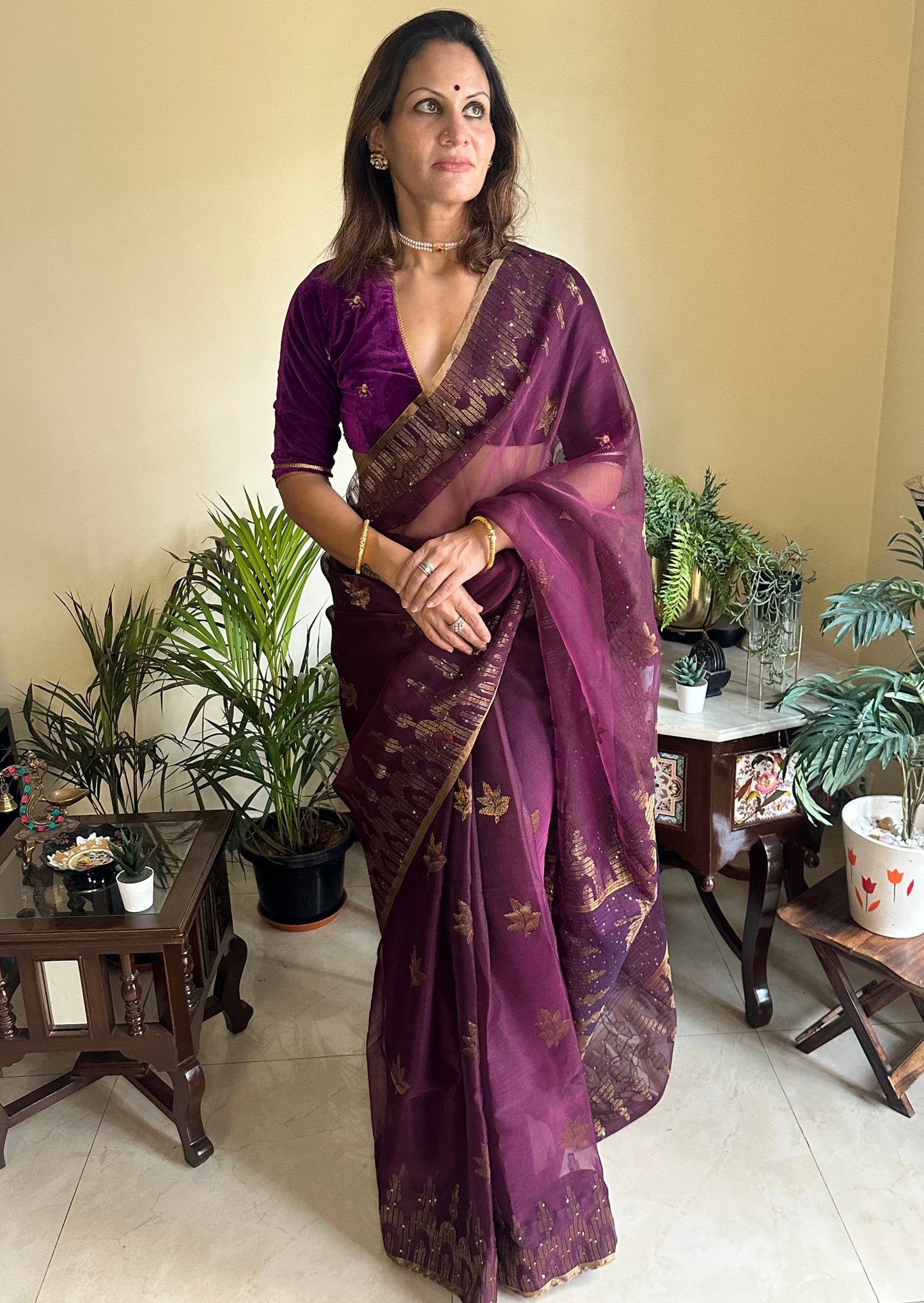 Pure Muslin Silk Handloom Jamdani Sari - Raahini