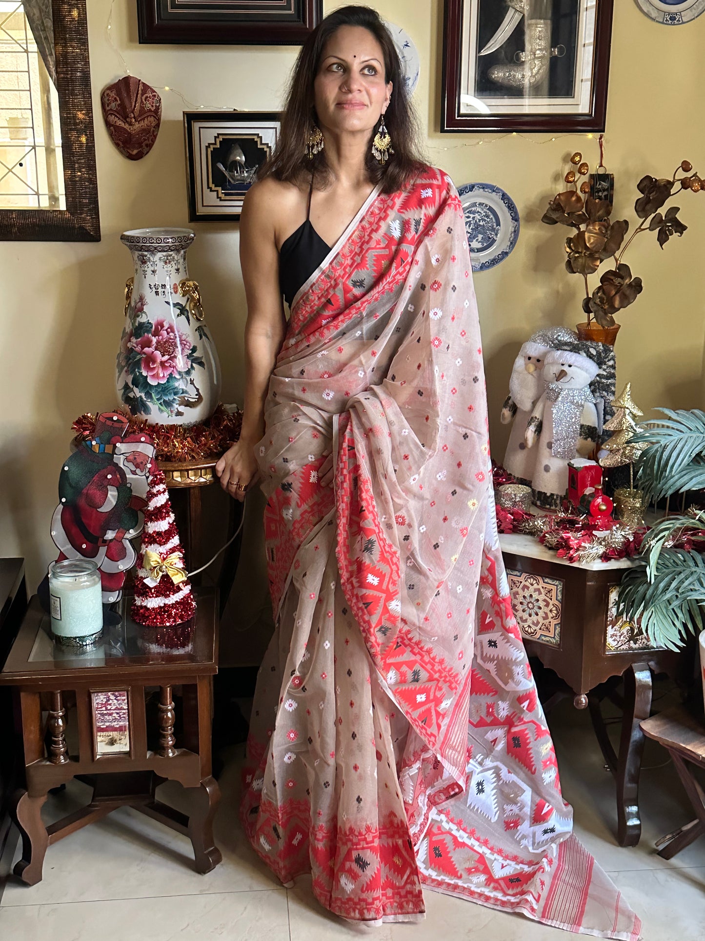 Jacquard Weaving Cotton Silk Jamdani - Raahini