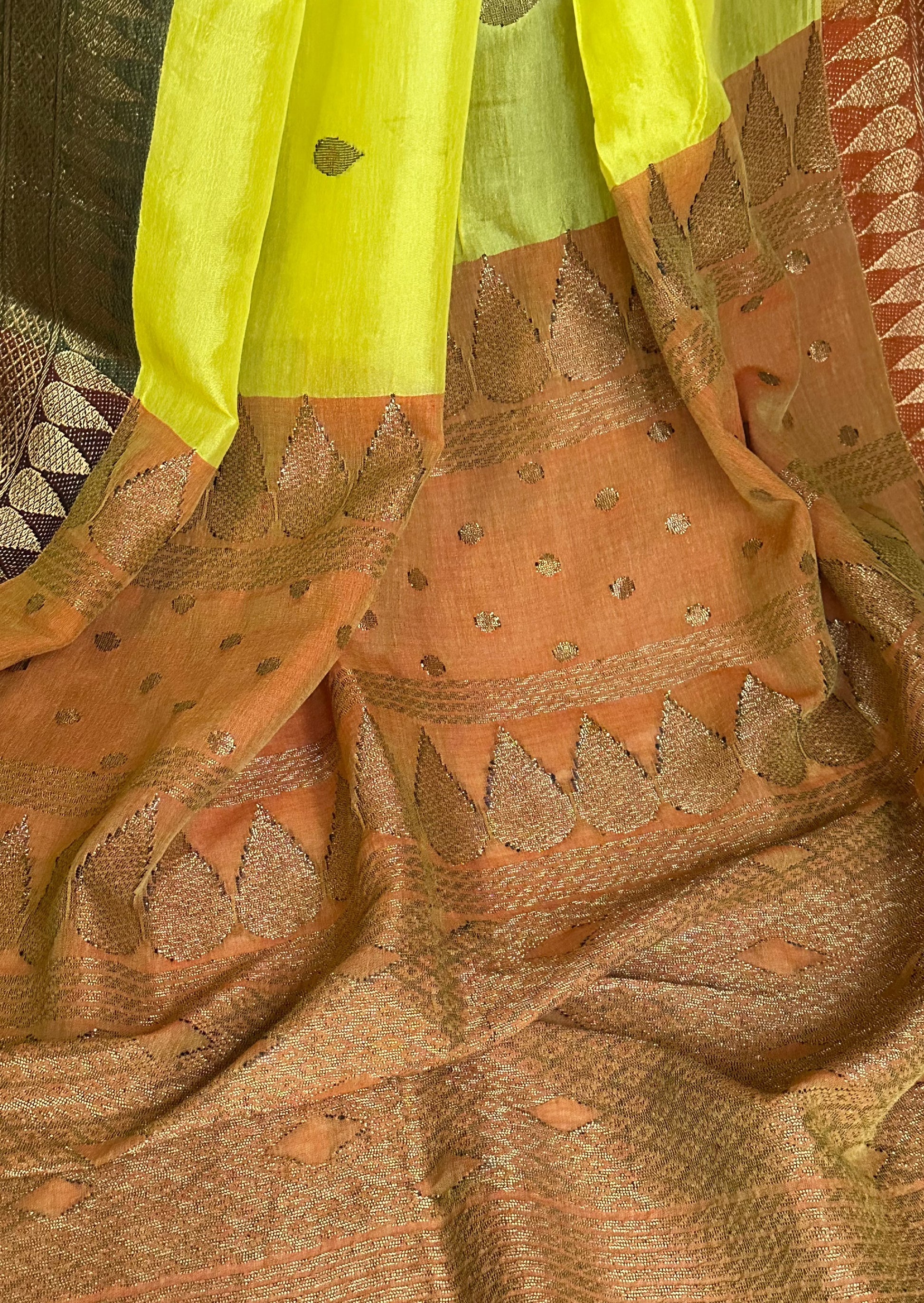 Pure Katan Silk and Cotton Banarasi Sari with Zari Work - Raahini