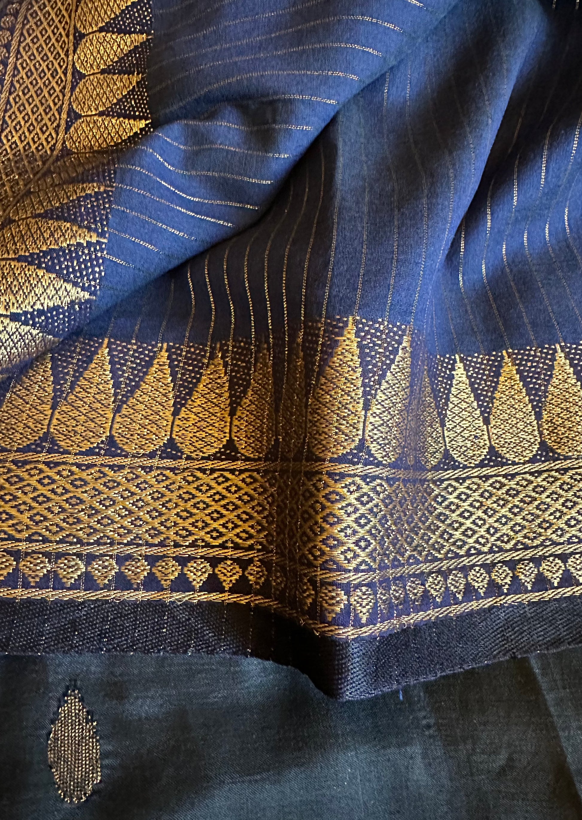 Pure Katan Silk and Cotton Banarasi Sari with Zari Work - Raahini