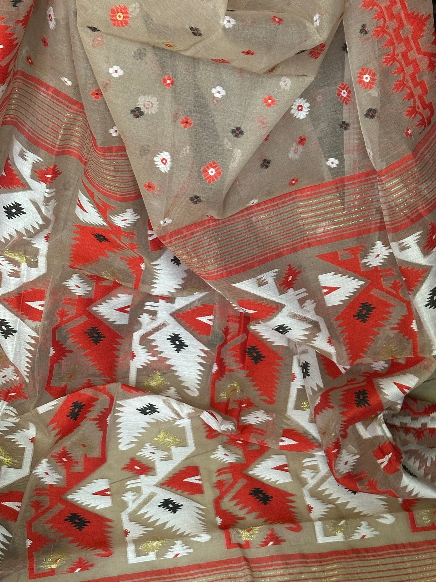 Jacquard Weaving Cotton Silk Jamdani - Raahini