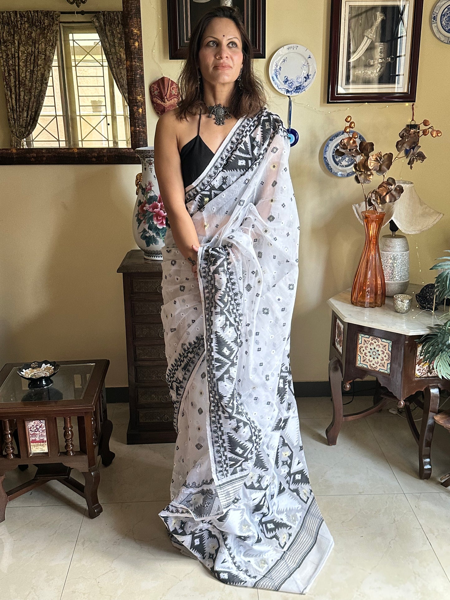 Jacquard Weaving Cotton Silk Jamdani - Raahini