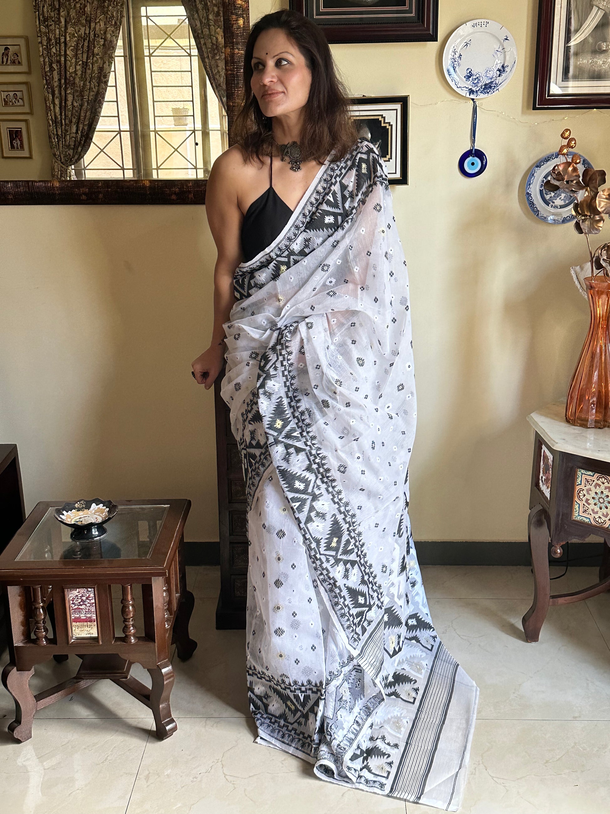 Jacquard Weaving Cotton Silk Jamdani - Raahini