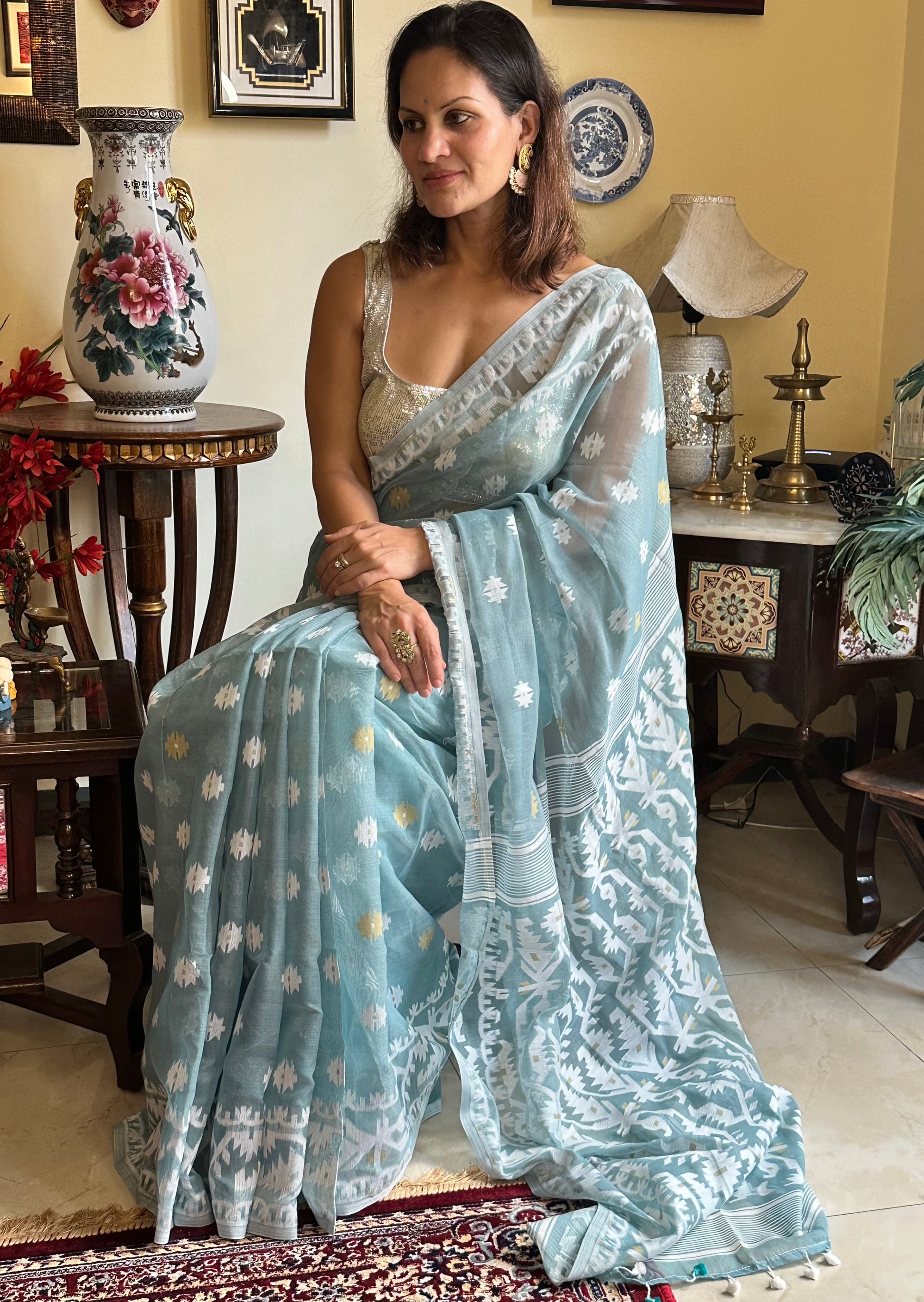 Soft Pure Khaadi & Resham Jamdani - Raahini