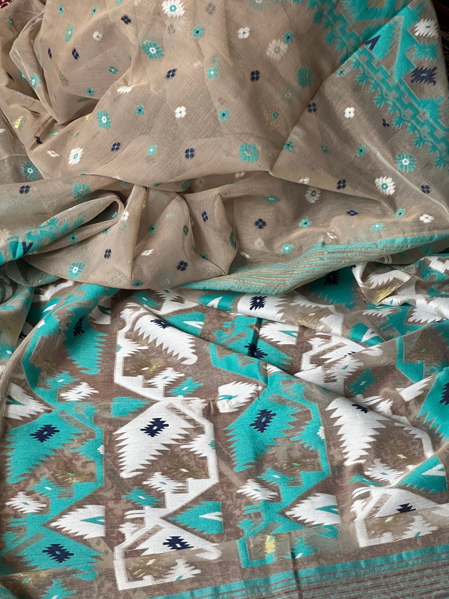 Jacquard Weaving Cotton Silk Jamdani - Raahini