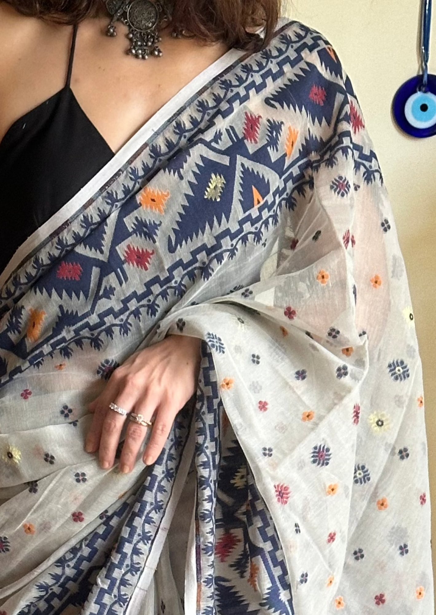 Jacquard Weaving Cotton Silk Jamdani - Raahini