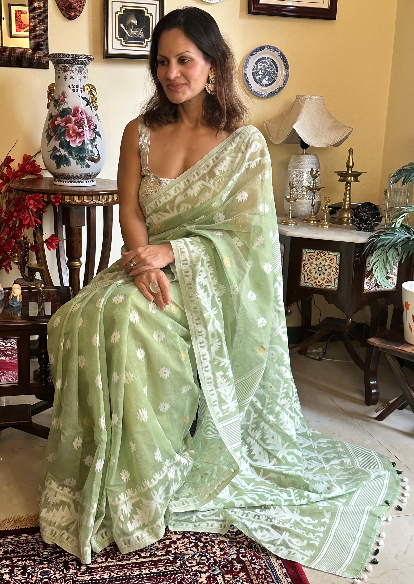 Soft Pure Khaadi & Resham Jamdani - Raahini