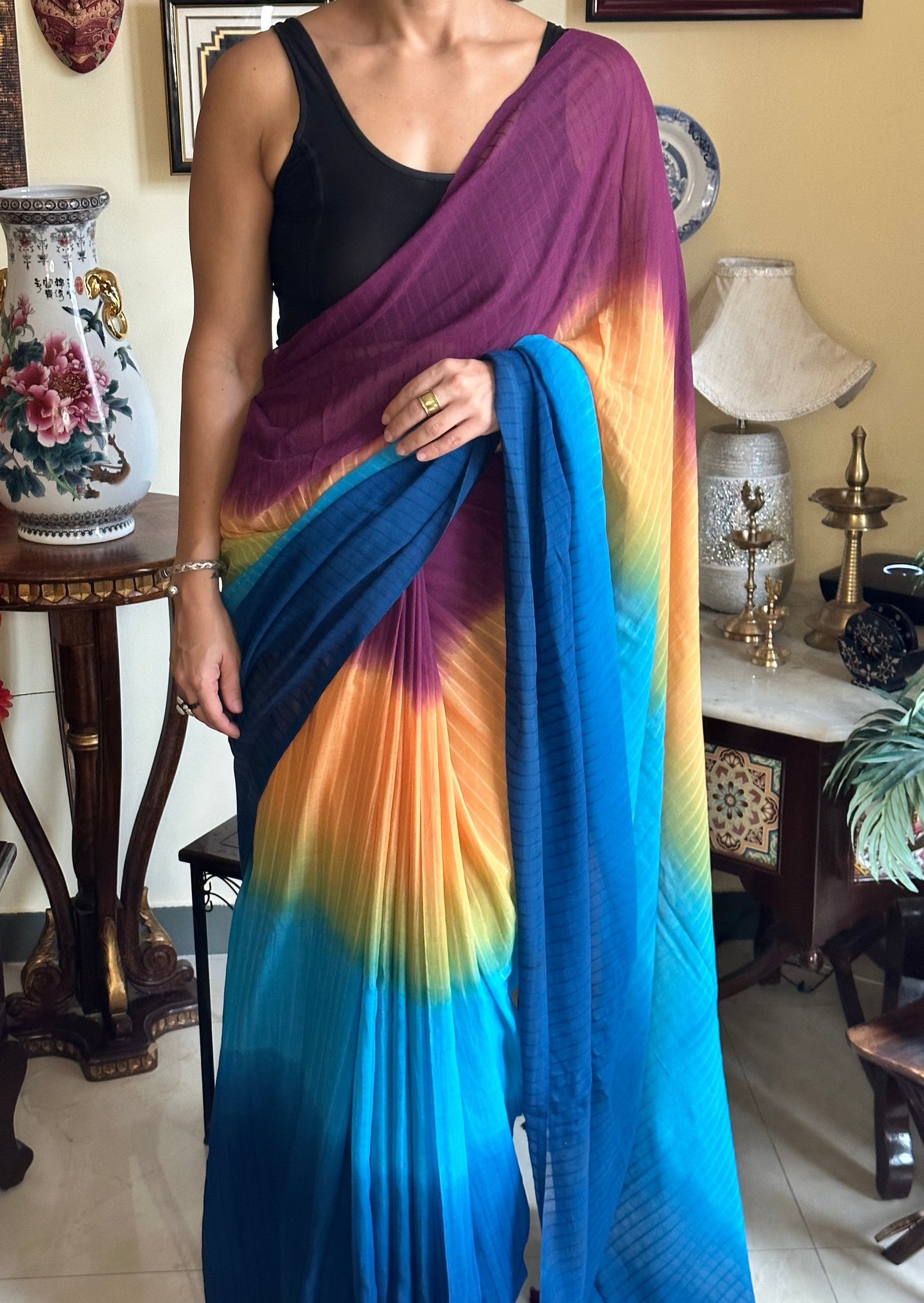 Hand Dyed Pure Mul Mul Cotton - Raahini