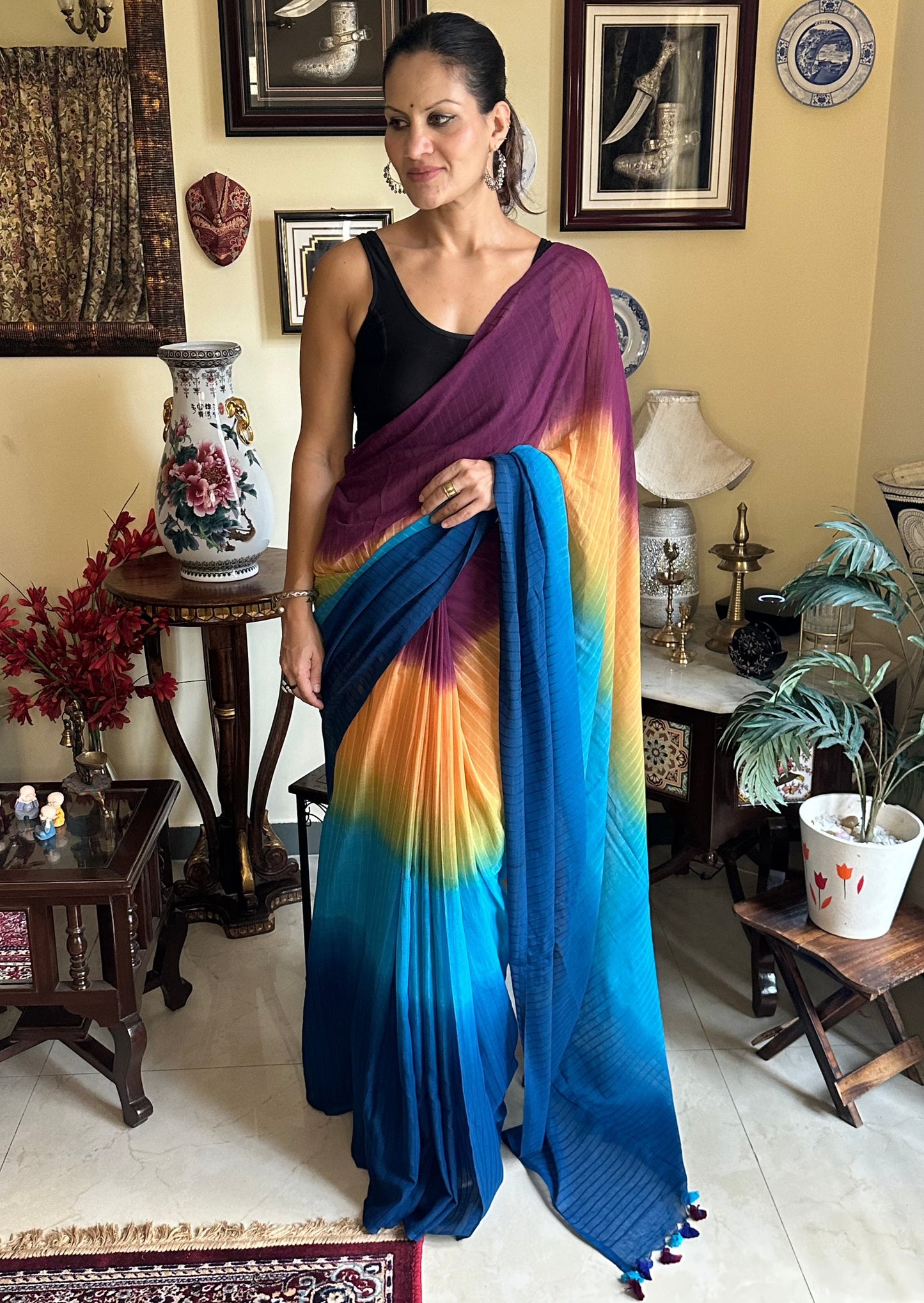 Hand Dyed Pure Mul Mul Cotton - Raahini