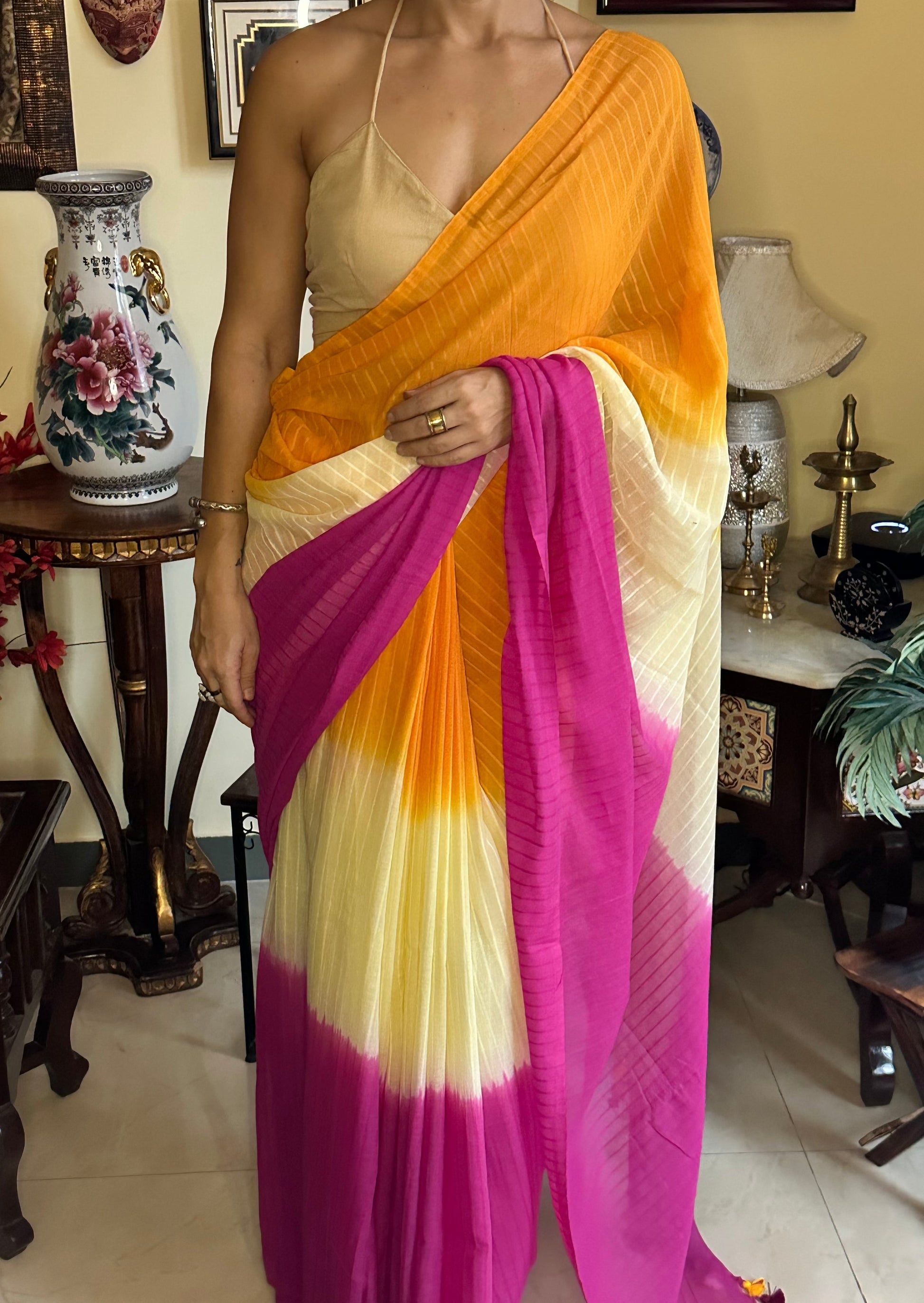 Hand Dyed Pure Mul Mul Cotton - Raahini