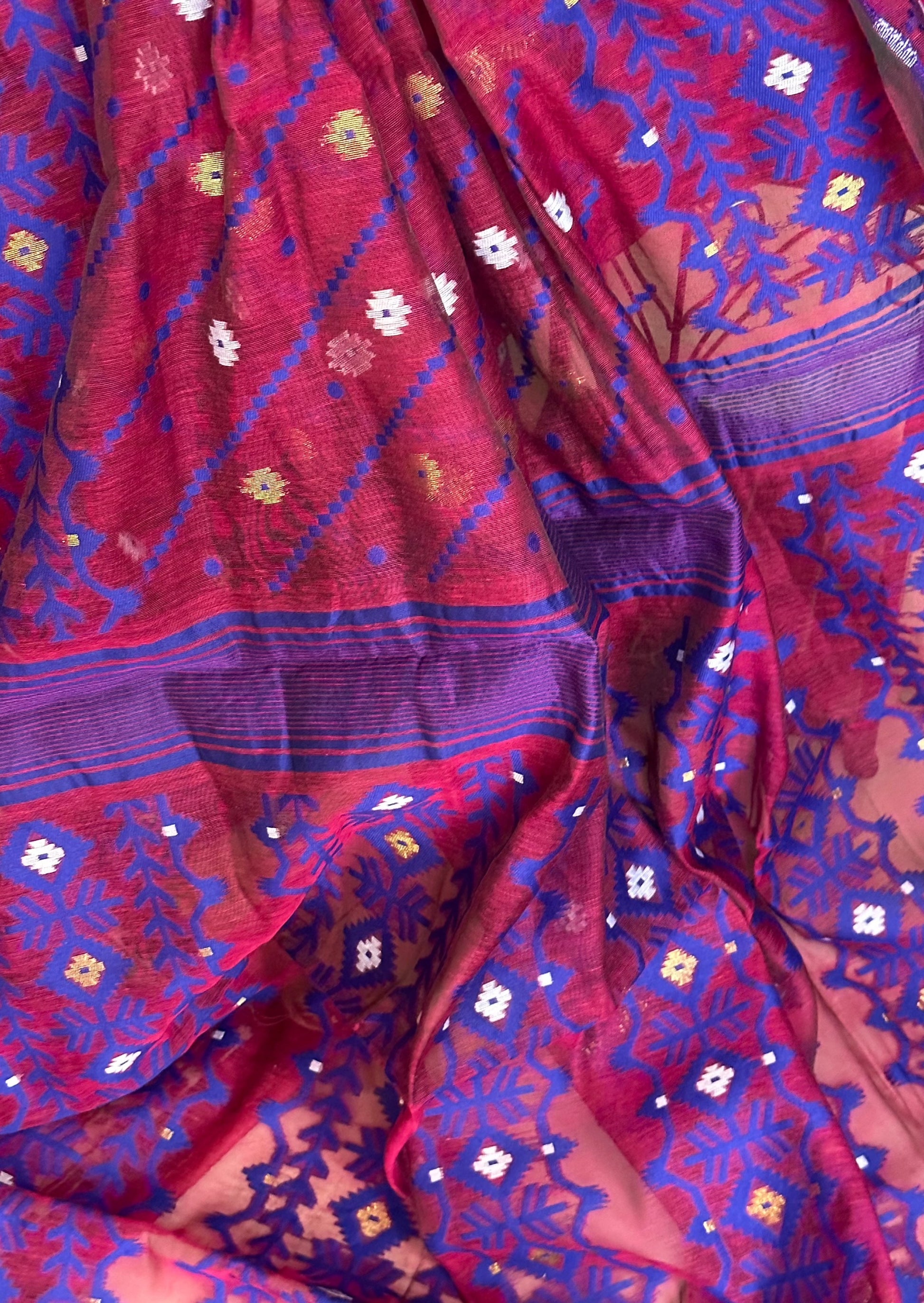 Jacquard Weaving Cotton Silk Jamdani - Raahini