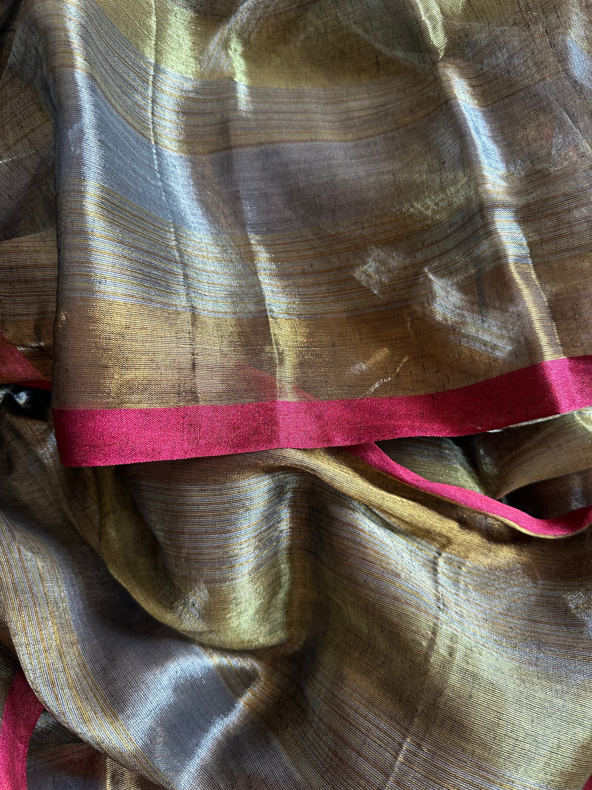 Handwoven Striped Tissue Cotton - Raahini