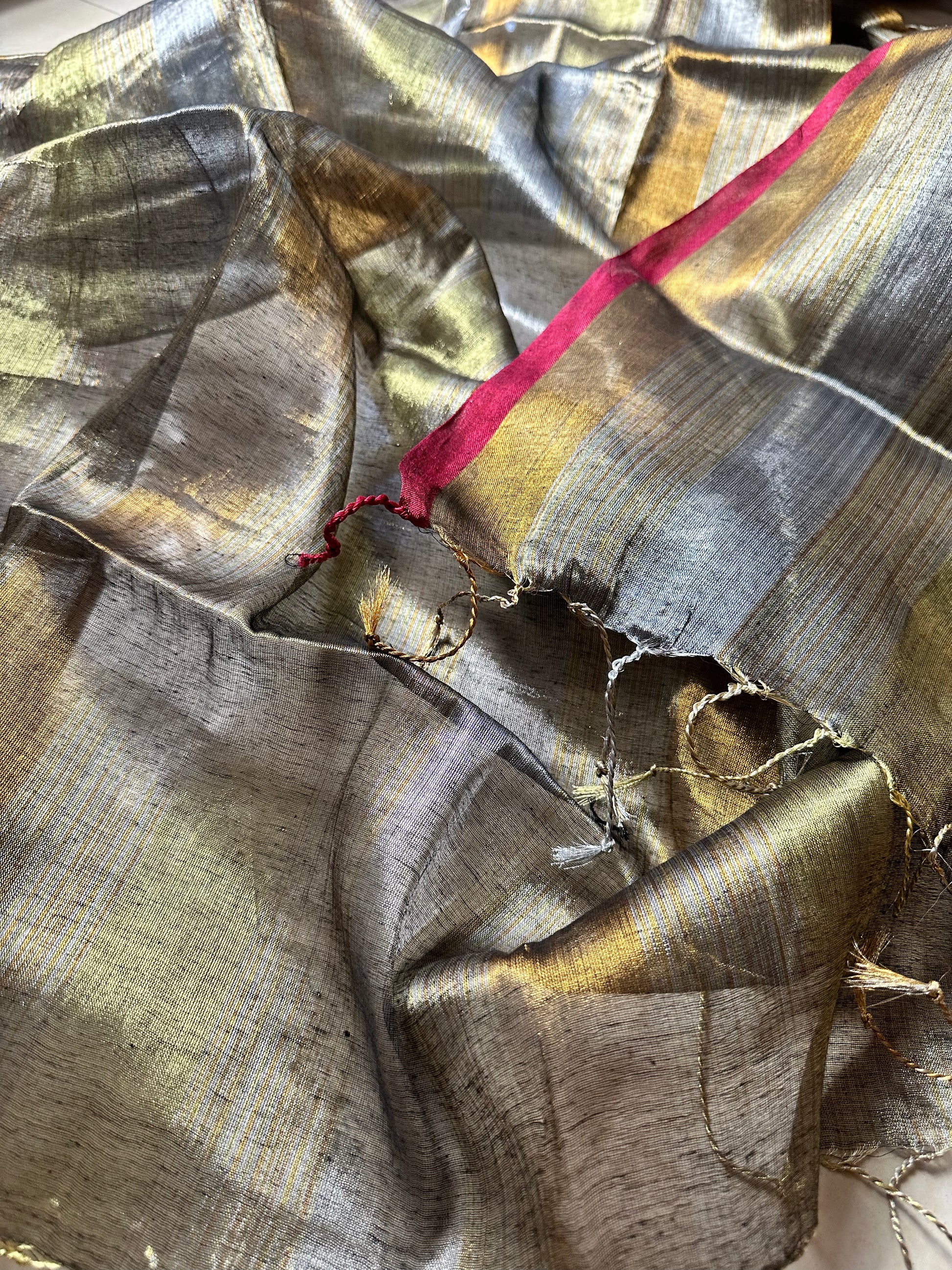 Handwoven Striped Tissue Cotton - Raahini