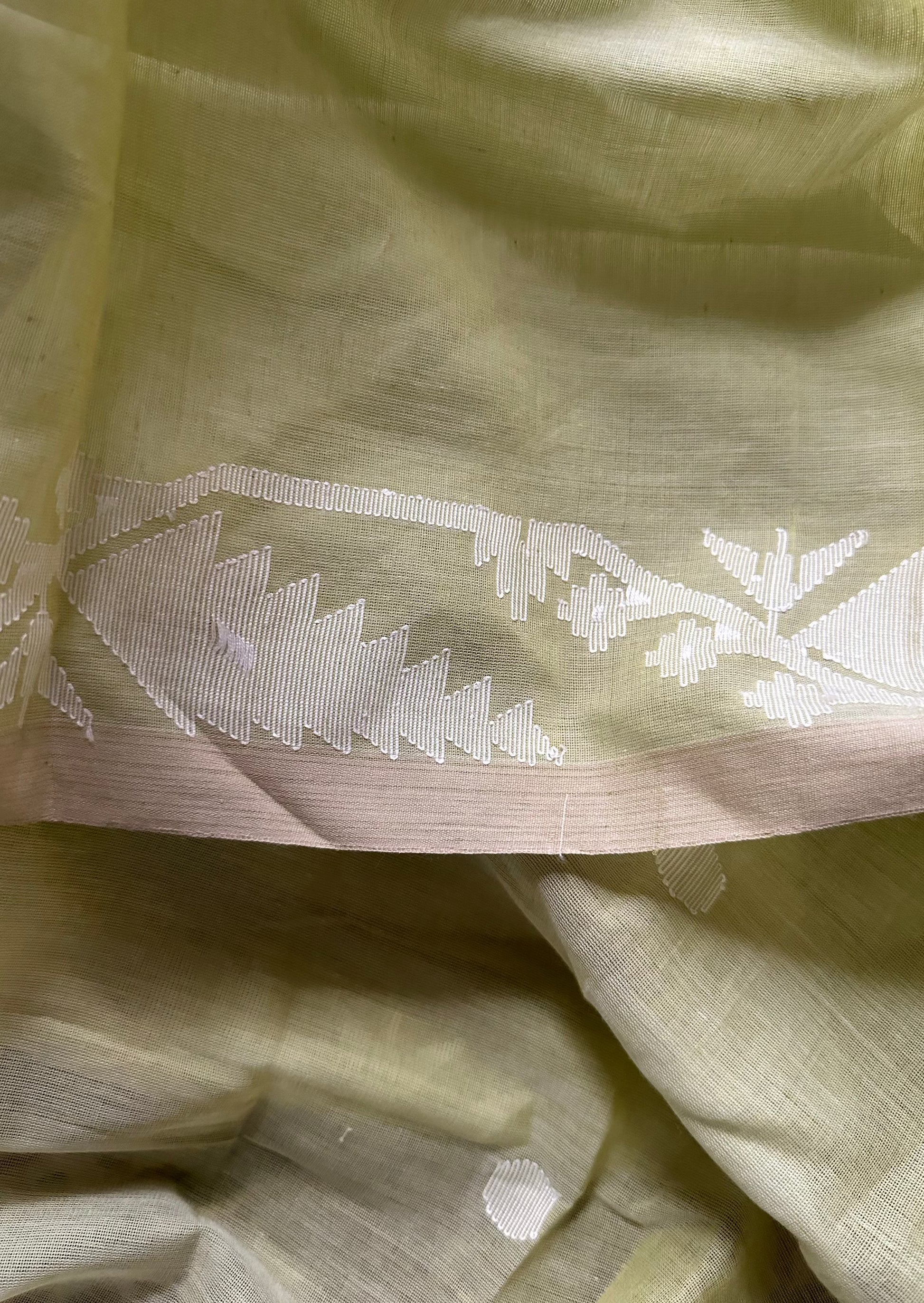 Intricate Needle Work Jamdani on Hand Spun and Handwoven Pure Khaadi - Raahini