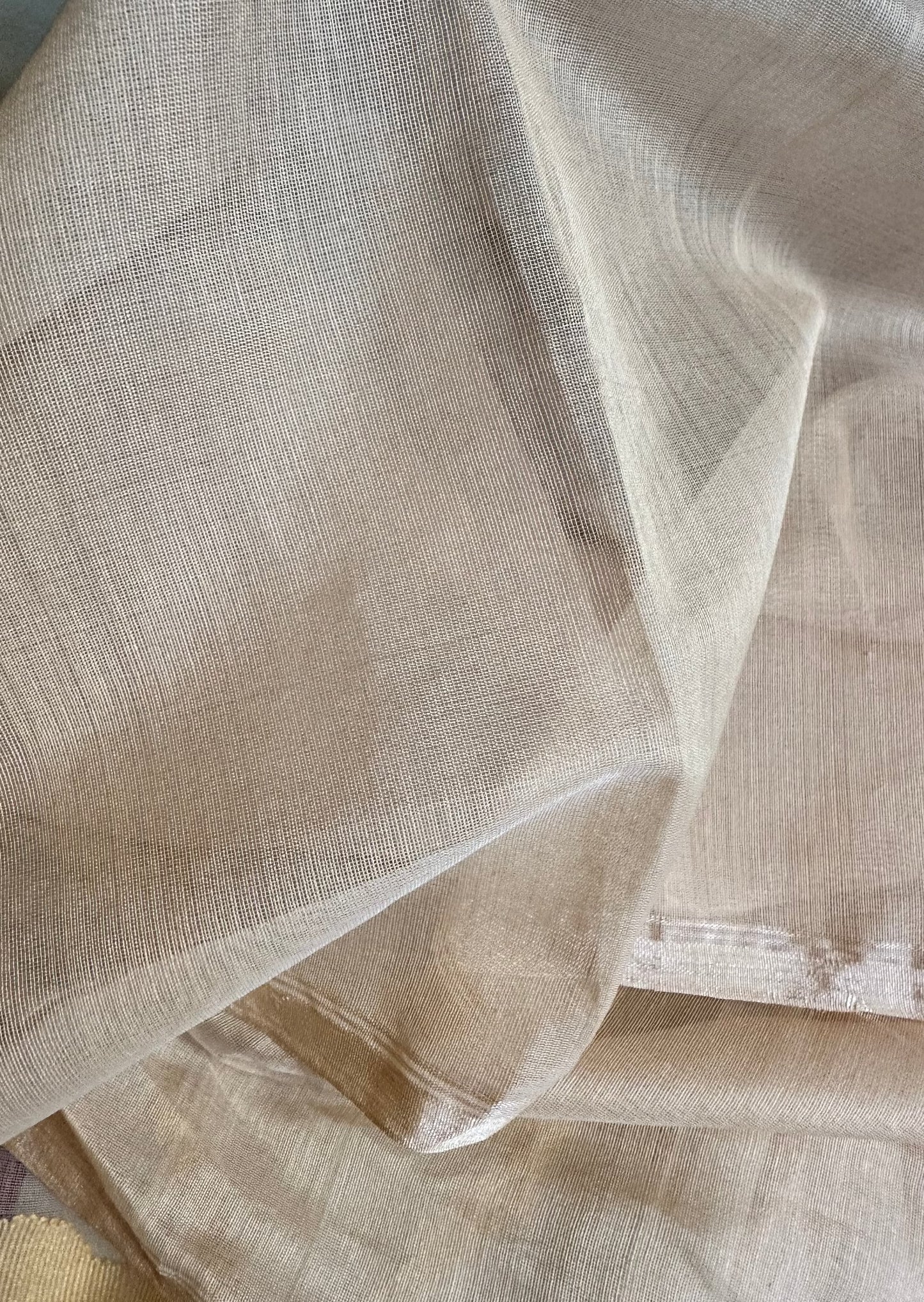 Pure Muslin Silk Handloom Jamdani Sari - Raahini