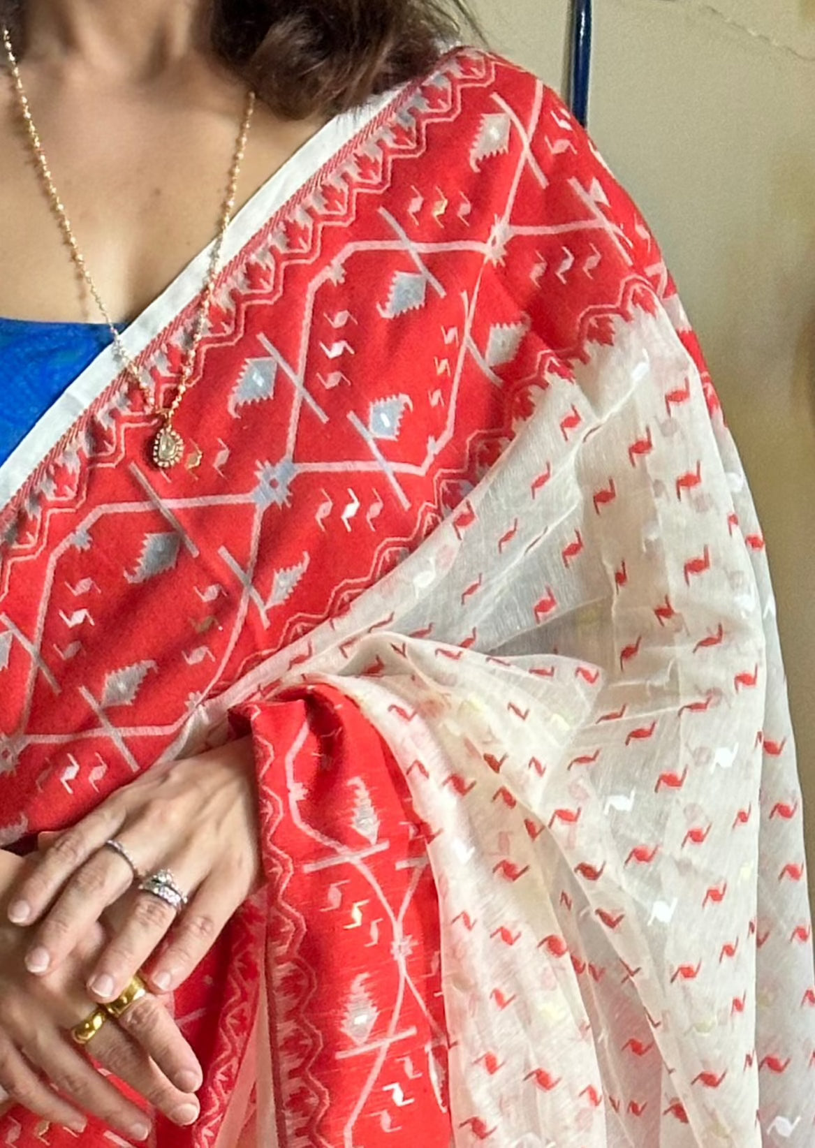 Jacquard Weaving Cotton Silk Jamdani - Raahini