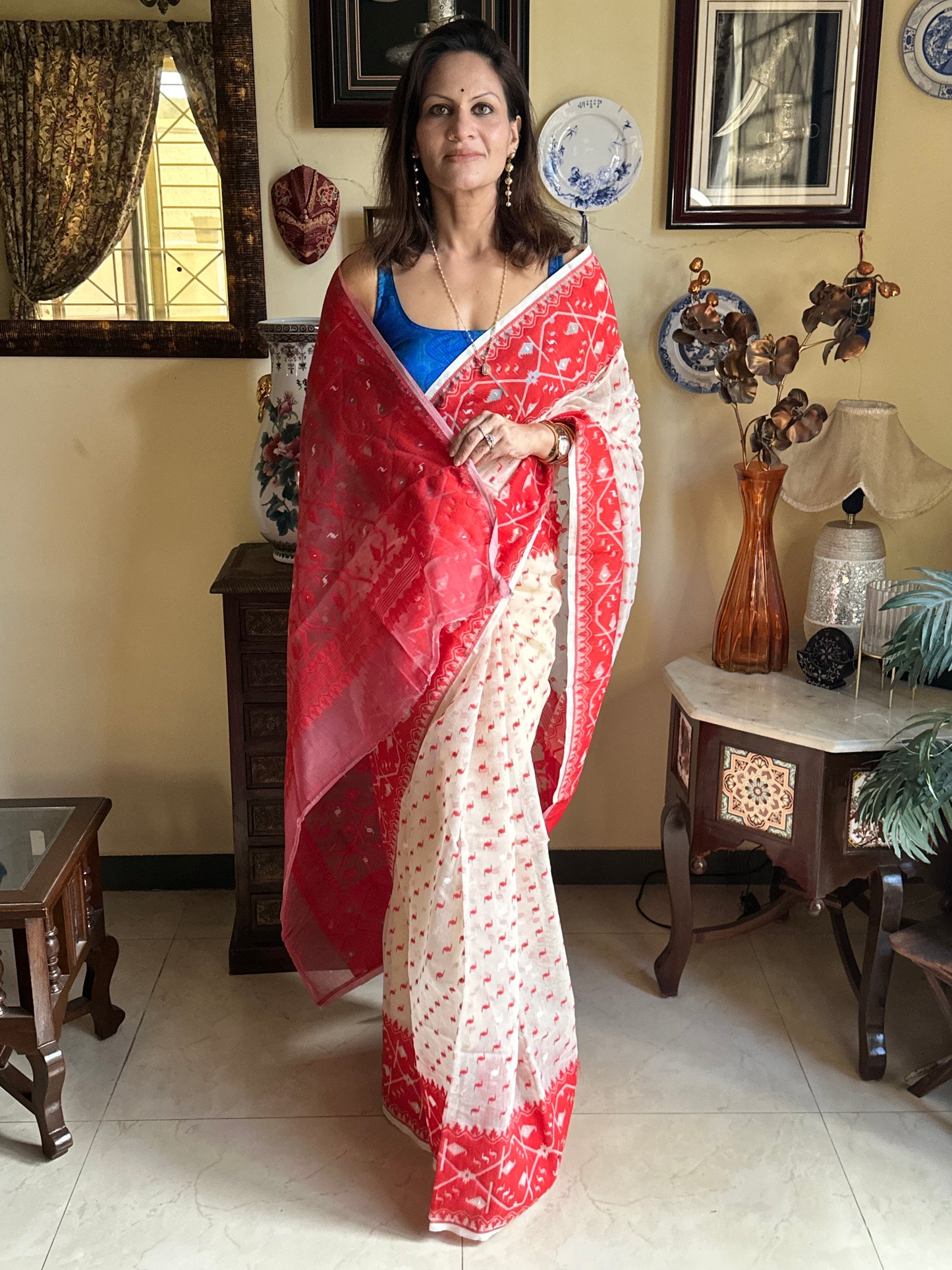 Jacquard Weaving Cotton Silk Jamdani - Raahini