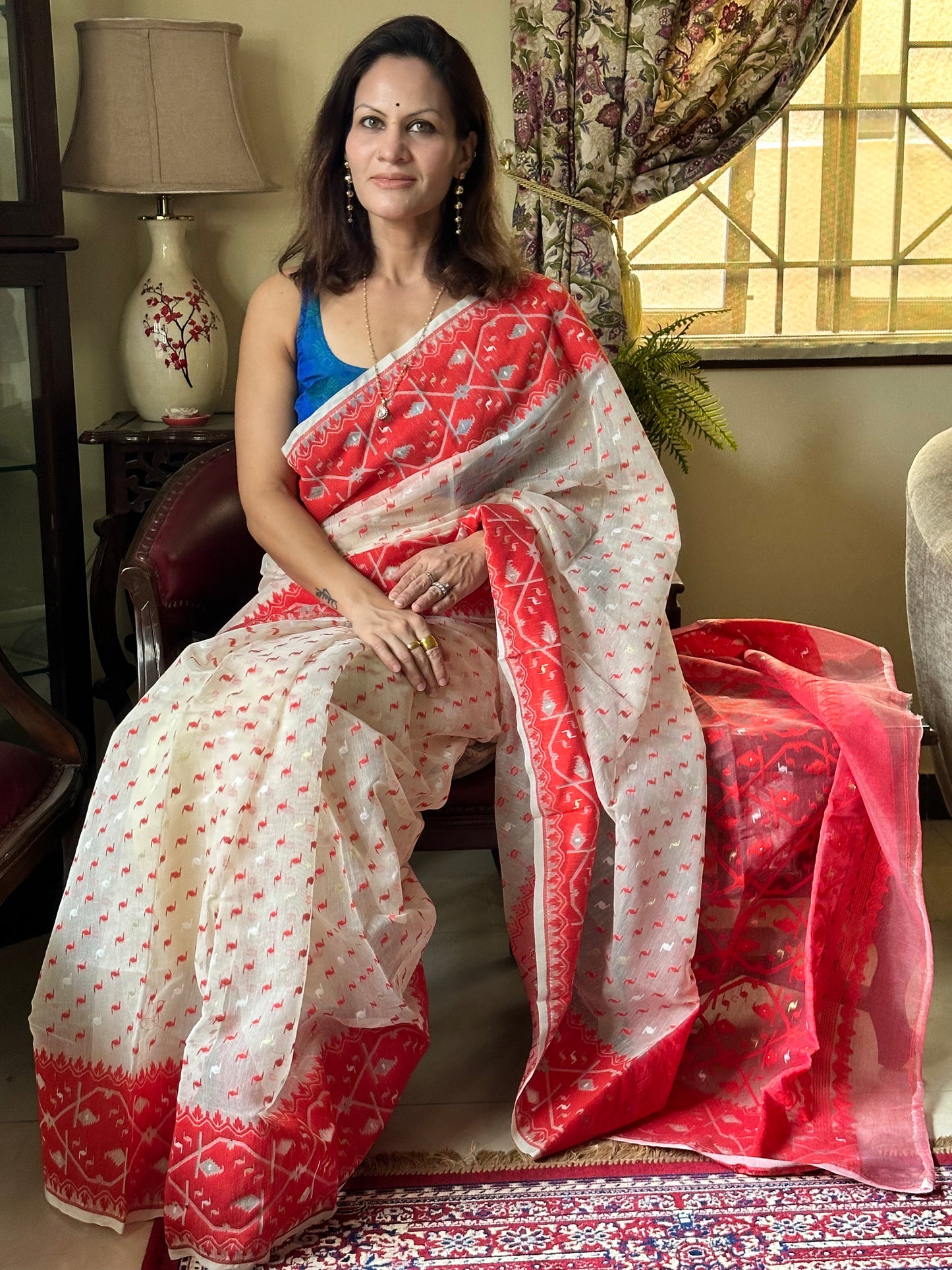 Jacquard Weaving Cotton Silk Jamdani - Raahini