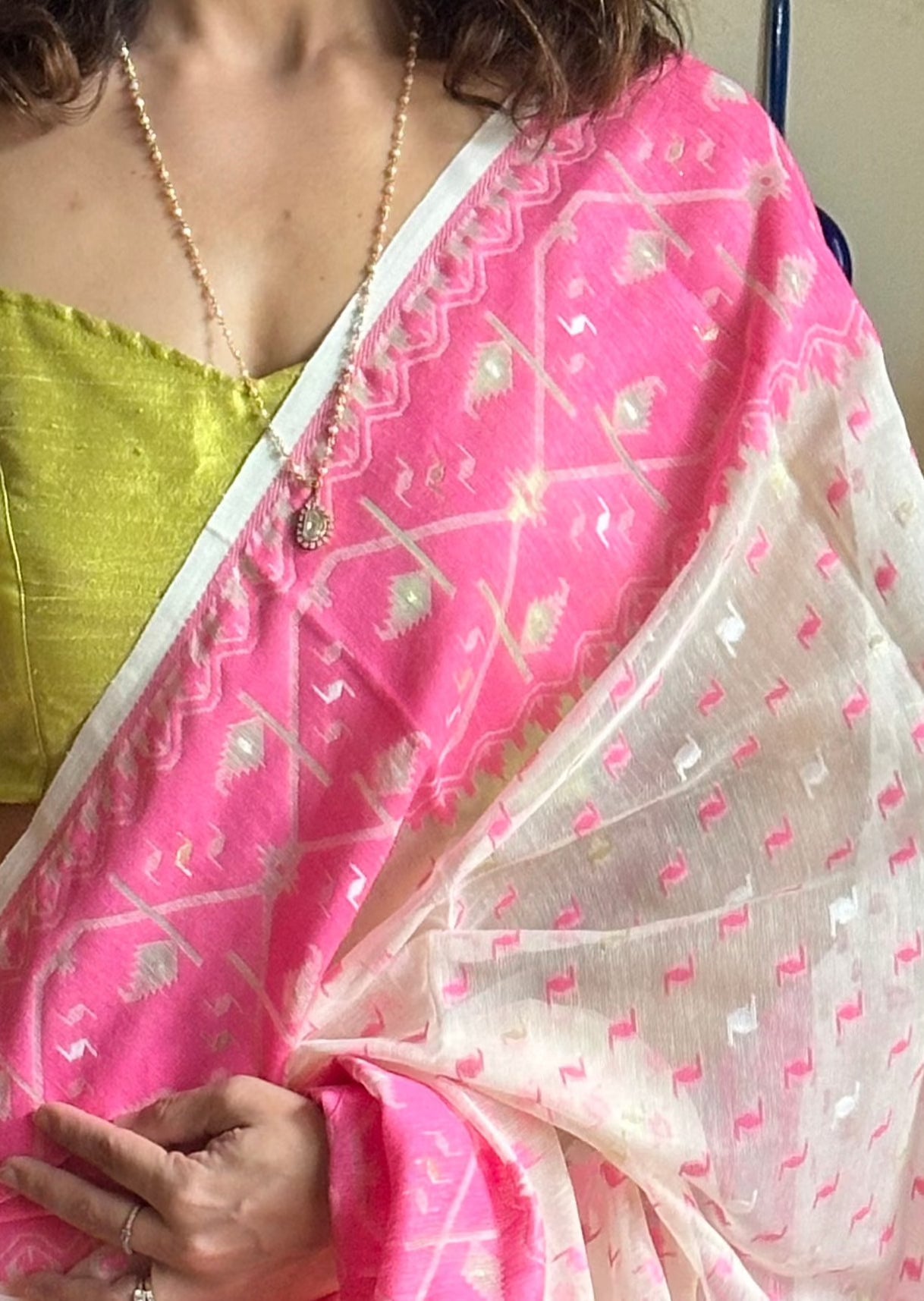 Jacquard Weaving Cotton Silk Jamdani - Raahini