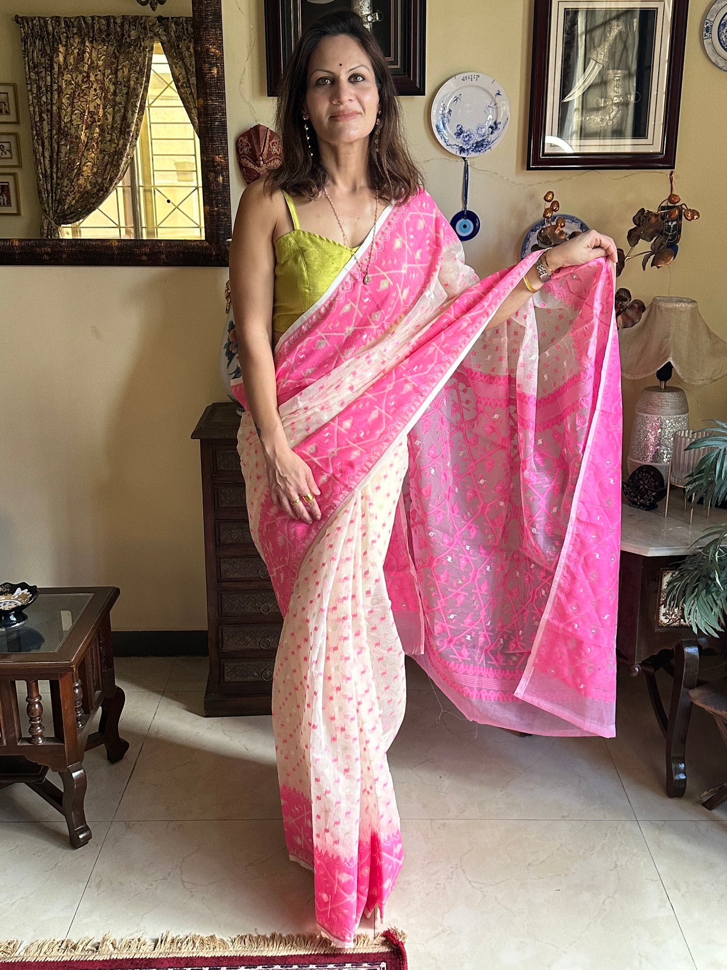 Jacquard Weaving Cotton Silk Jamdani - Raahini