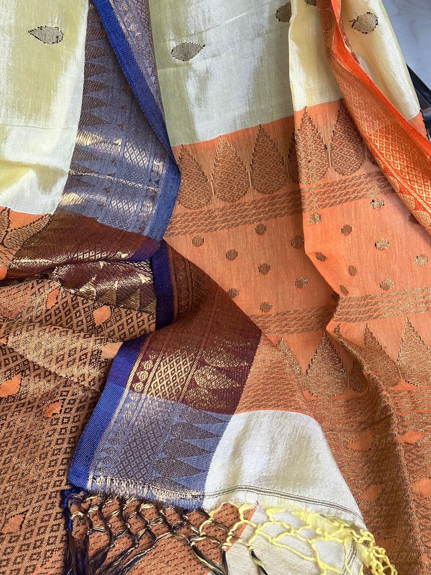 Pure Katan Silk and Cotton Banarasi with Zari Work - Raahini