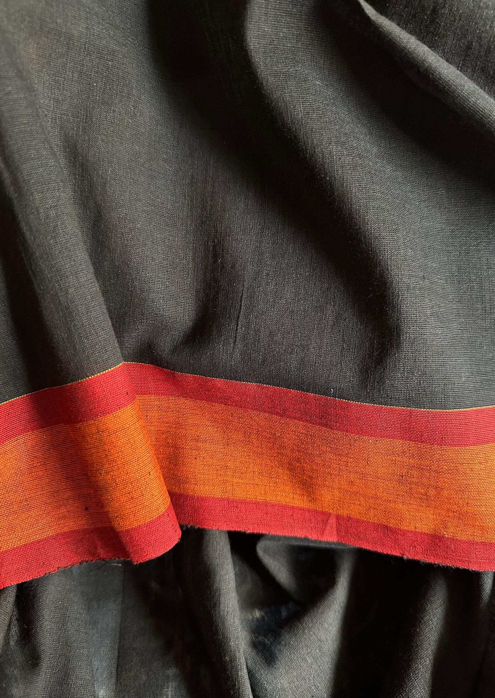 Black Baluchari Sari with Handwoven Design, Floral Butis, & Zari Border - Raahini