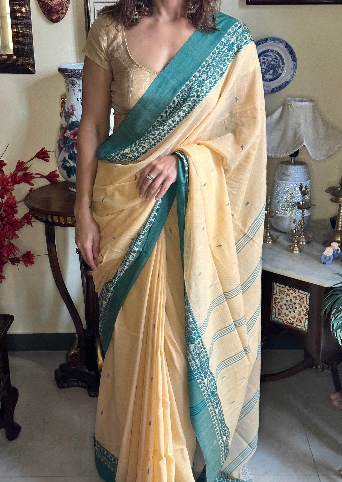 Handloom Soft Cotton Jamdani - Raahini