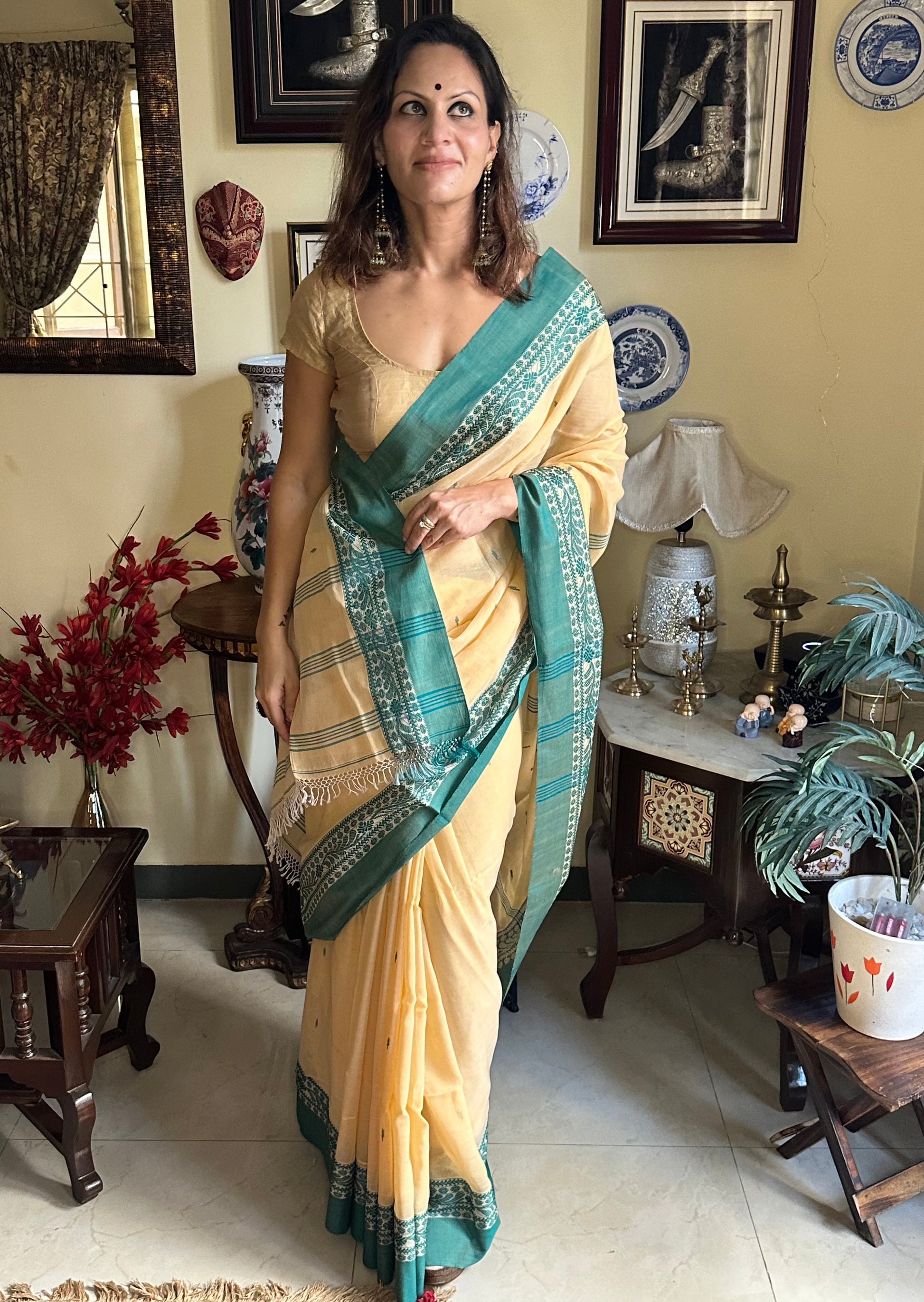 Handloom Soft Cotton Jamdani - Raahini