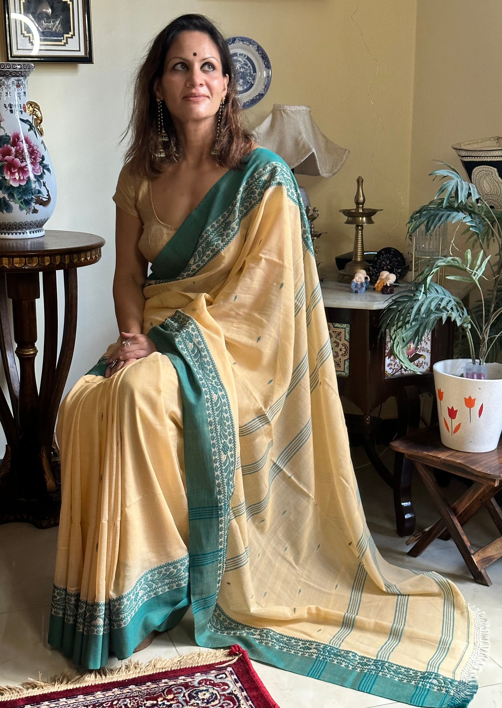 Handloom Soft Cotton Jamdani - Raahini