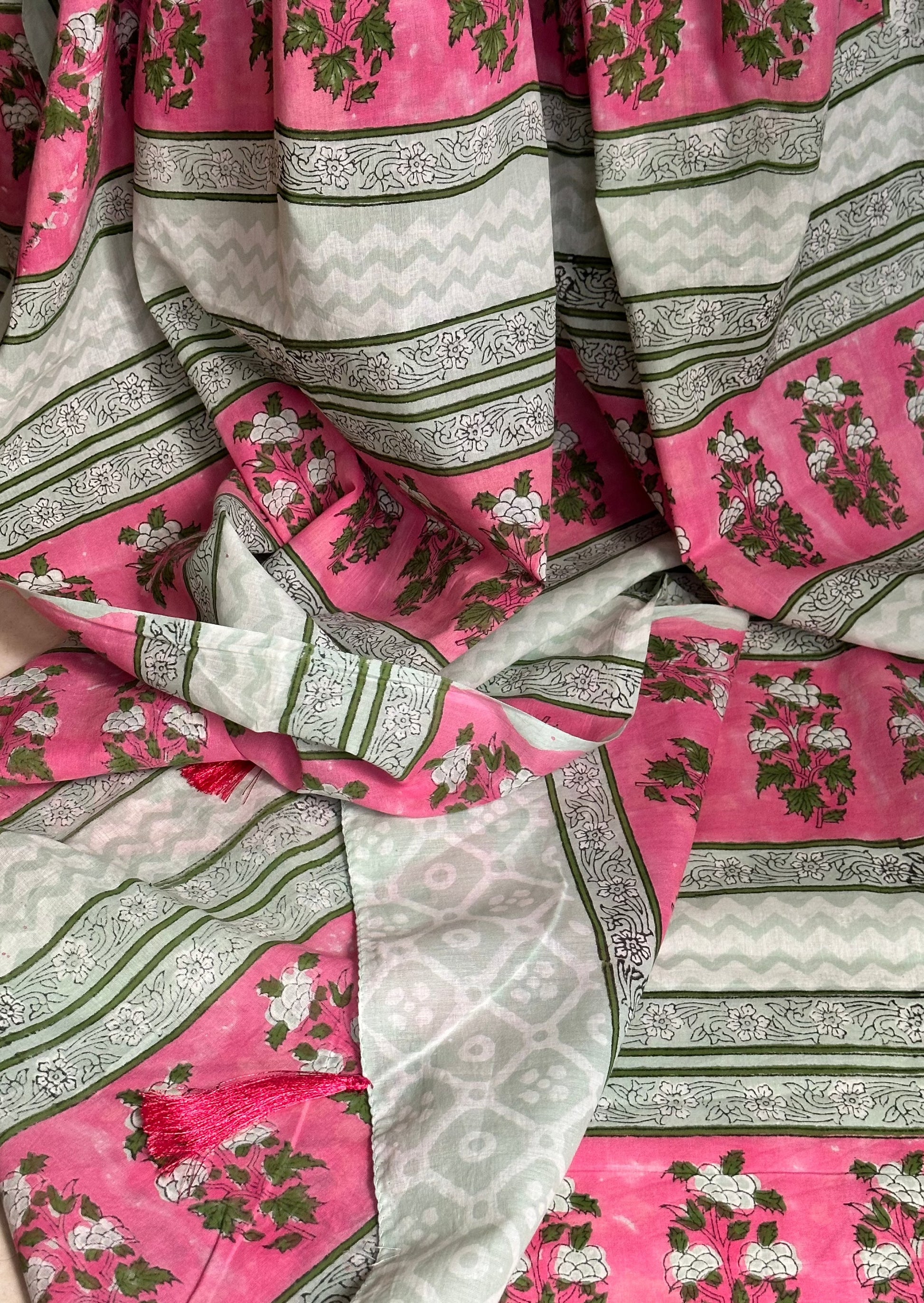 Mul Mul Cotton Sanganeri Print Handblock - Raahini