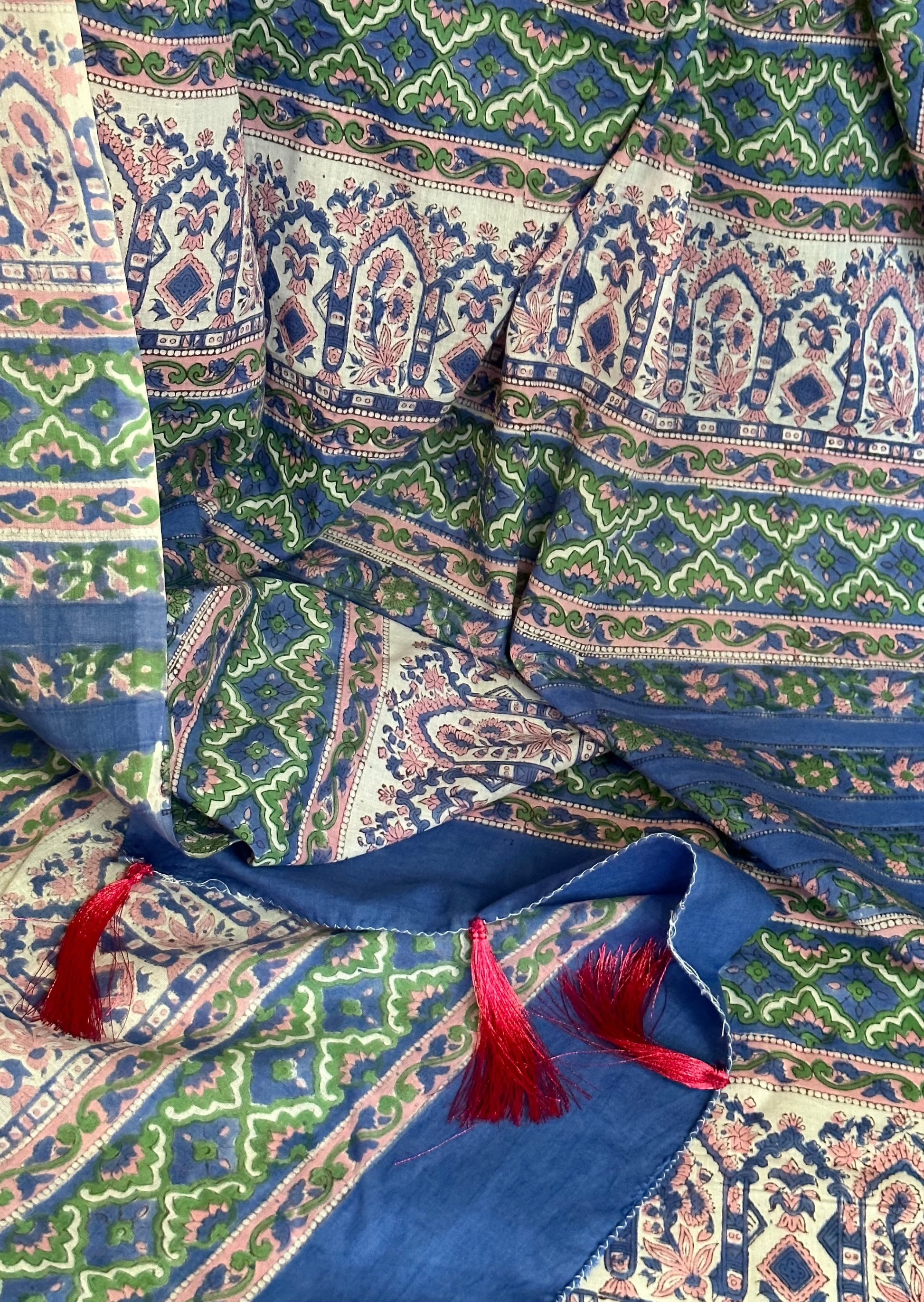 Mul Mul Cotton Sanganeri Print Handblock - Raahini