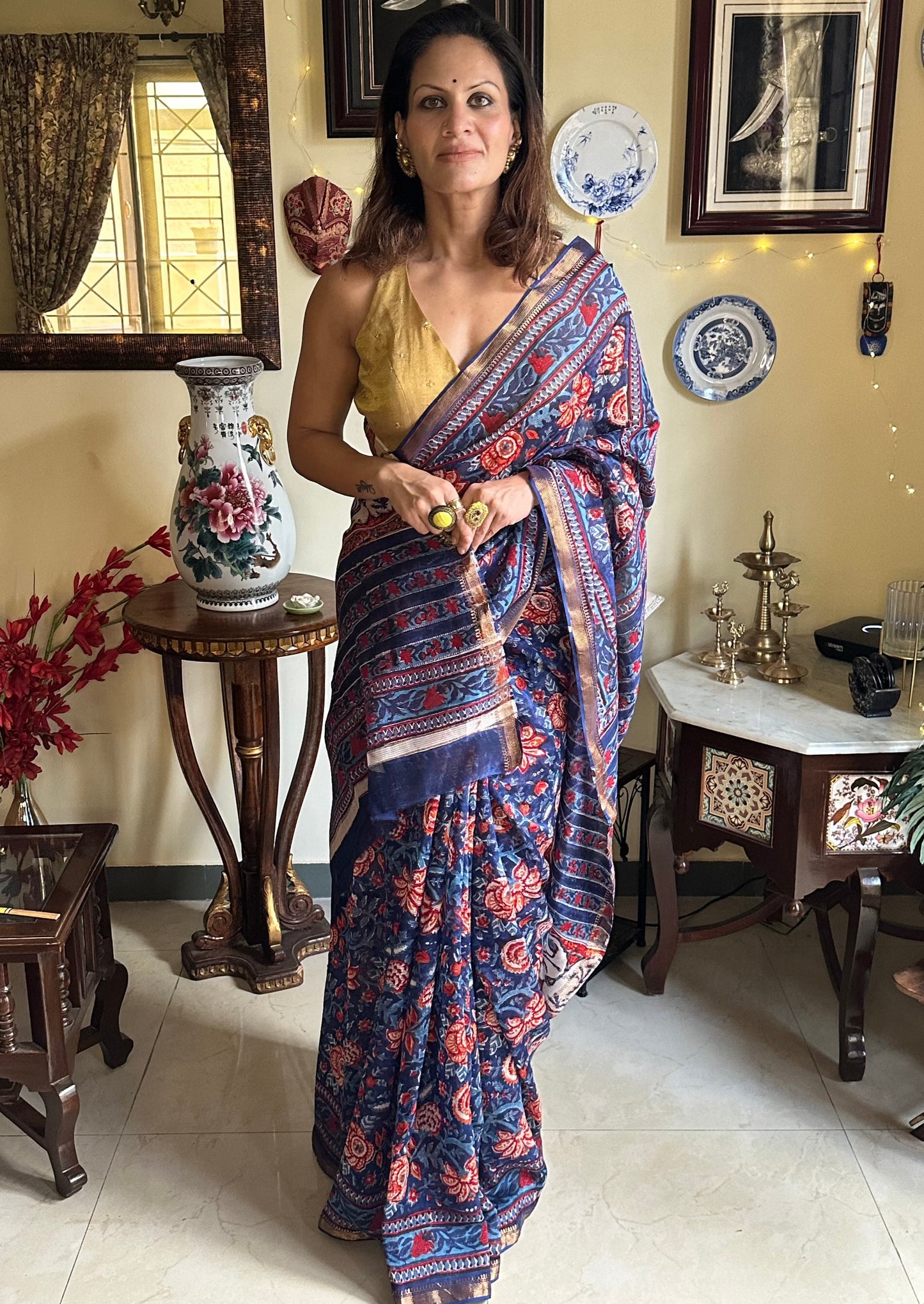 Natural Hand Dyed Maheshwari - Raahini