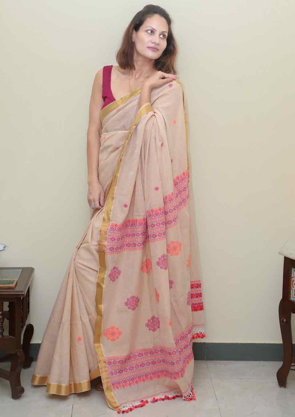 Pure Cotton Jacquard Jamdani - Raahini